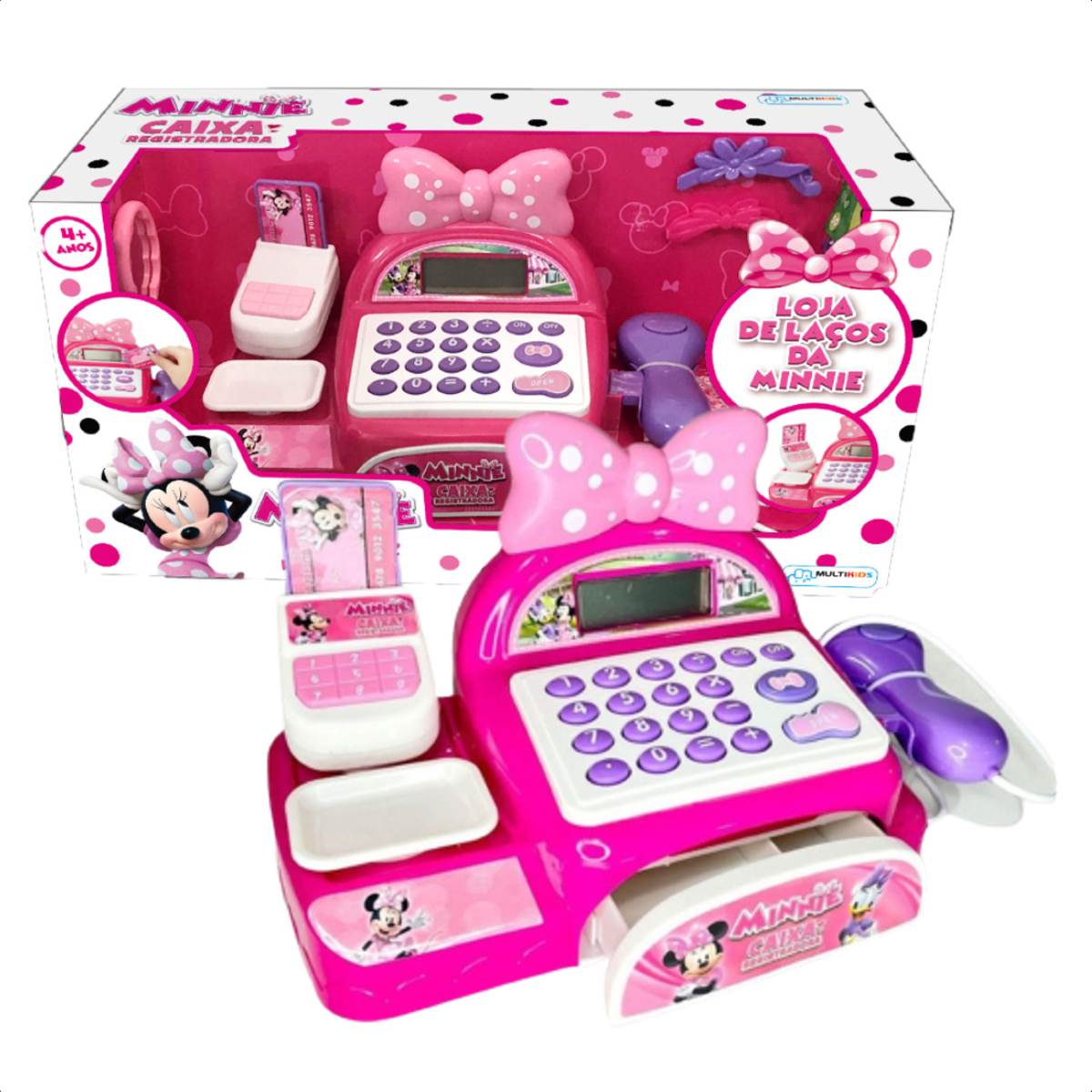 Caixa Registradora Loja de Laço Minnie Multikids - BR1183