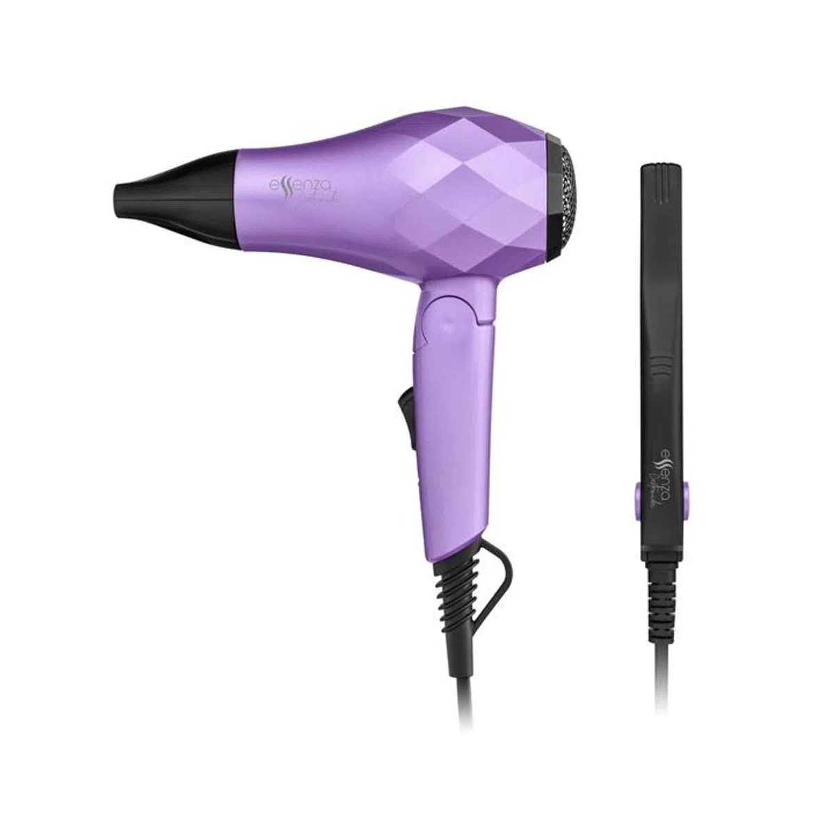 Kit Viagem Essenza Mini Secador Bivolt 1000W Dobrável Mini Prancha Viagem 20W Espelho Bolsa-EB052