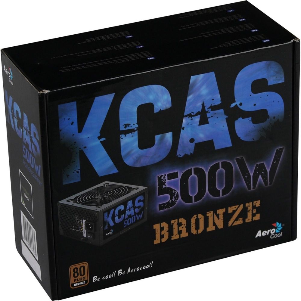 Fonte ATX Aerocool KCAS 80 PLUS Bronze 500W 100V/240V Preto Sem Cabo - 00059765