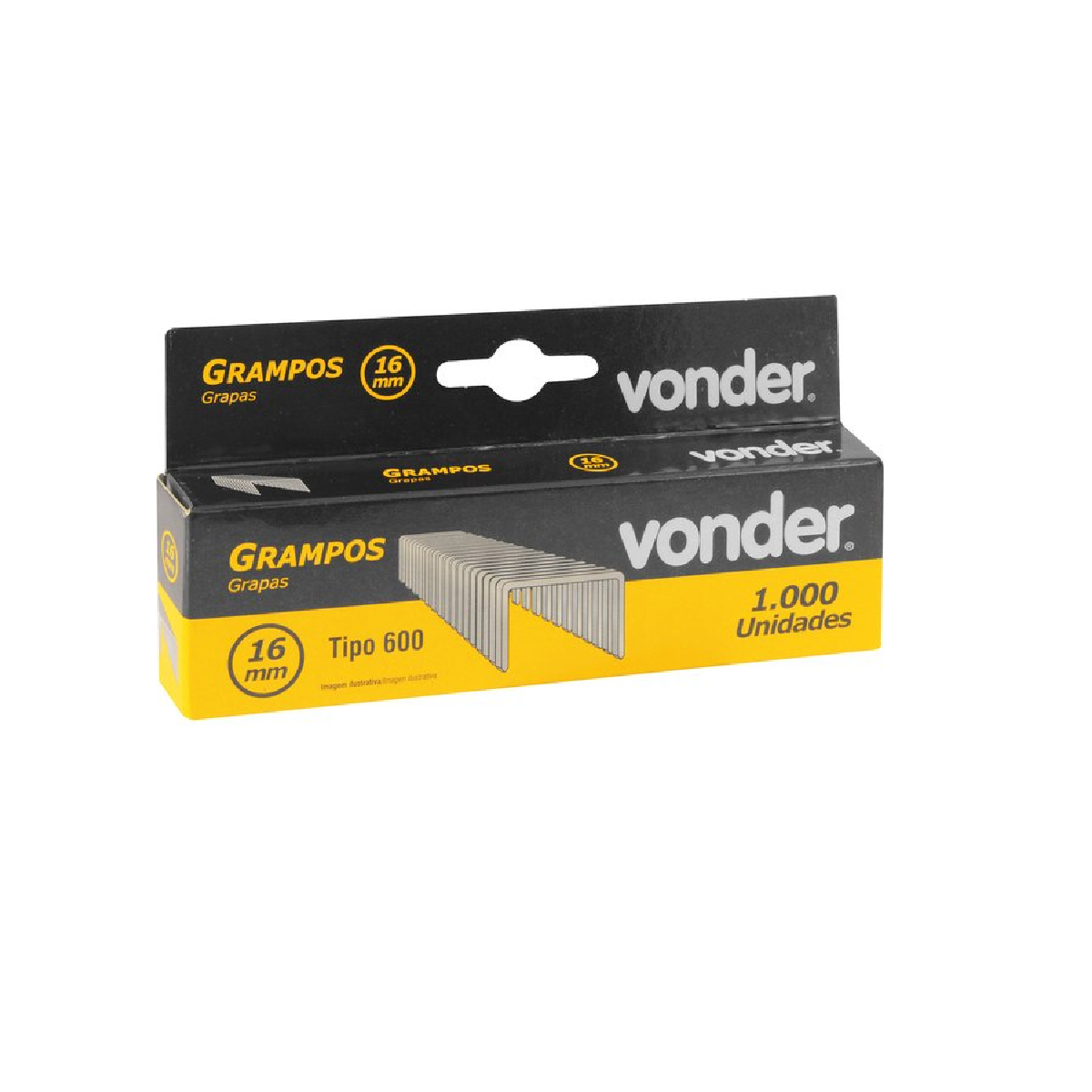 Grampo para Grampeador 16mm para GPE-916 com 1000 Vonder - 28.98.916.016