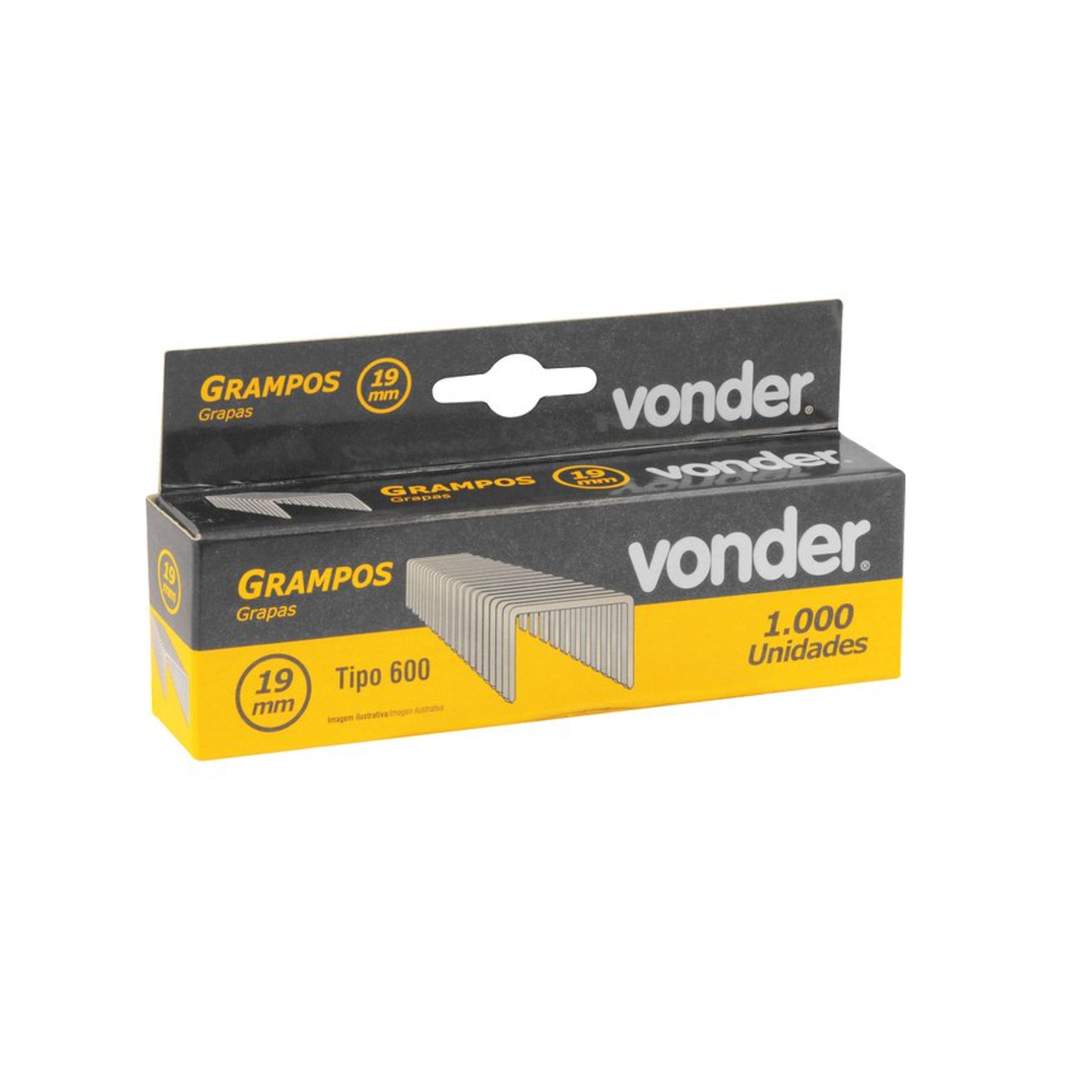 Grampo Para Grampeador 19mm Para GPE-916 Caixa com 1000 Vonder - 2898916019