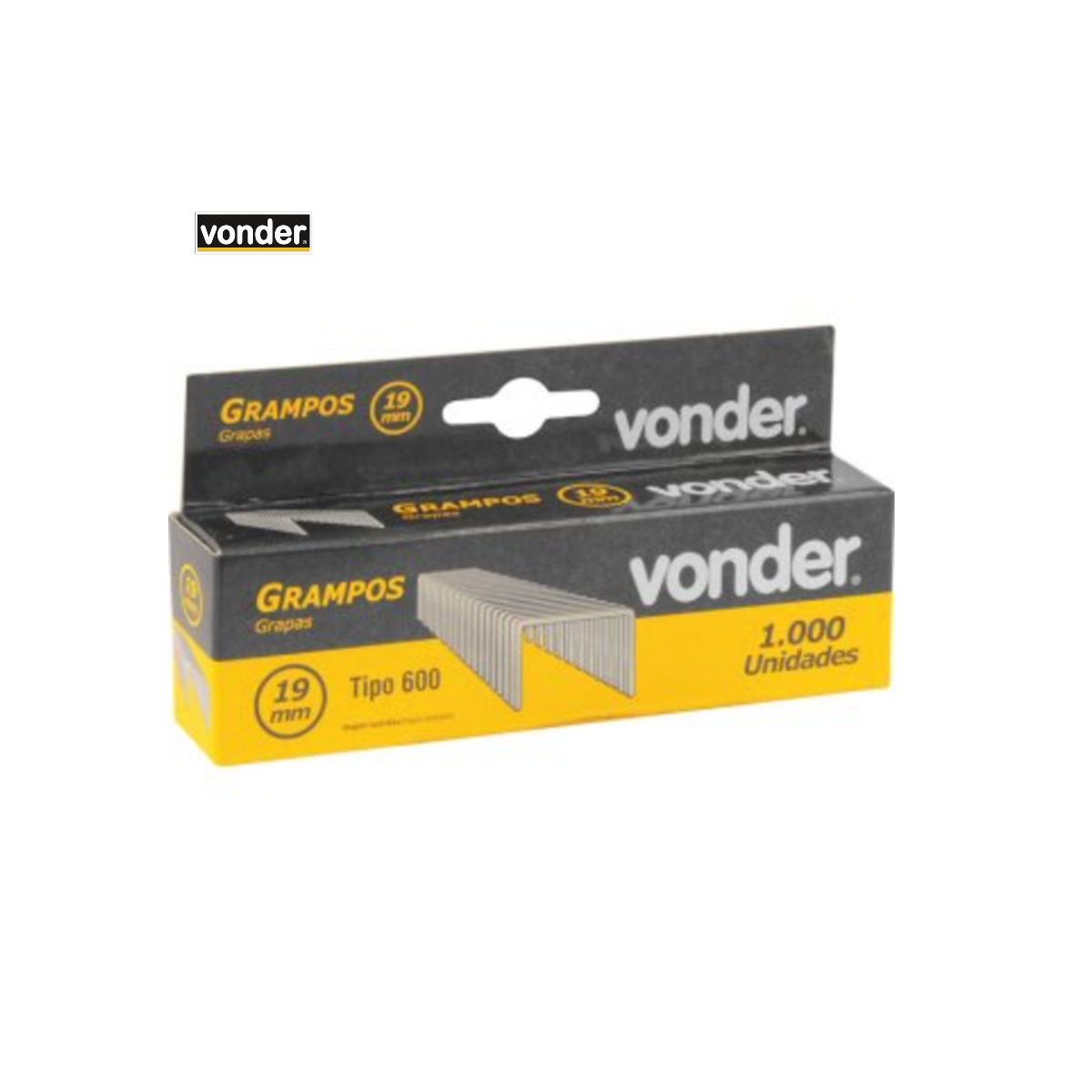 Grampo Para Grampeador 19mm Para GPE-916 Caixa com 1000 Vonder - 2898916019