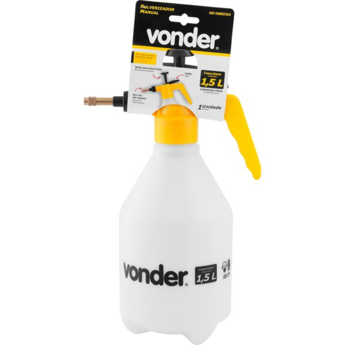 Pulverizador Doméstico 1,5L Compressão Prévia Vonder - 62.40.000.150