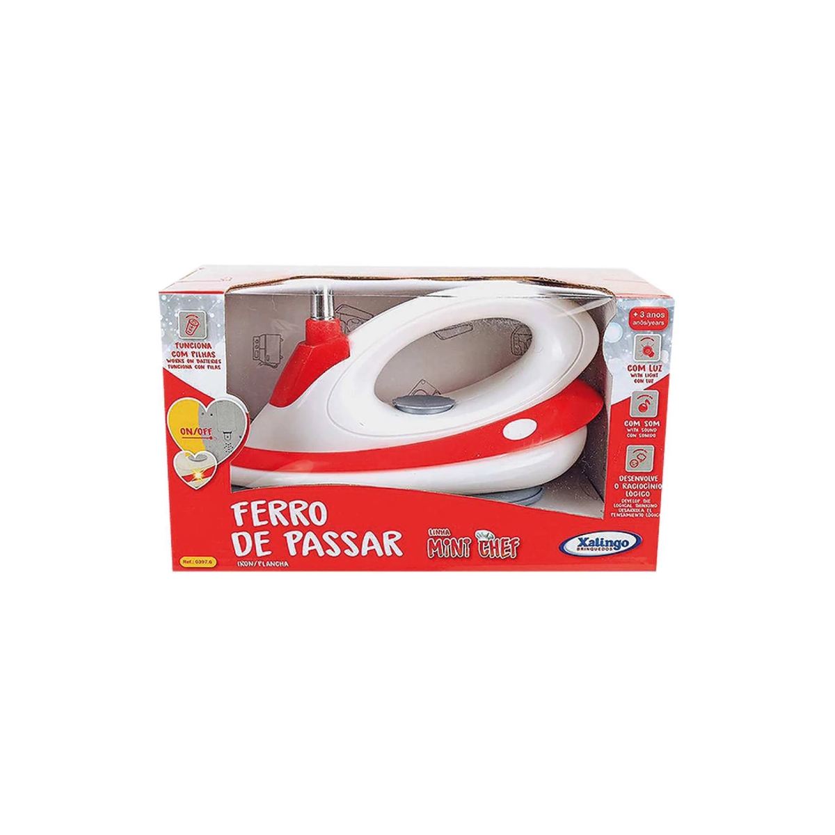 Brinquedo para Criança Ferro de Passar Mini Chef Faz de Conta Xalingo - 0397.6