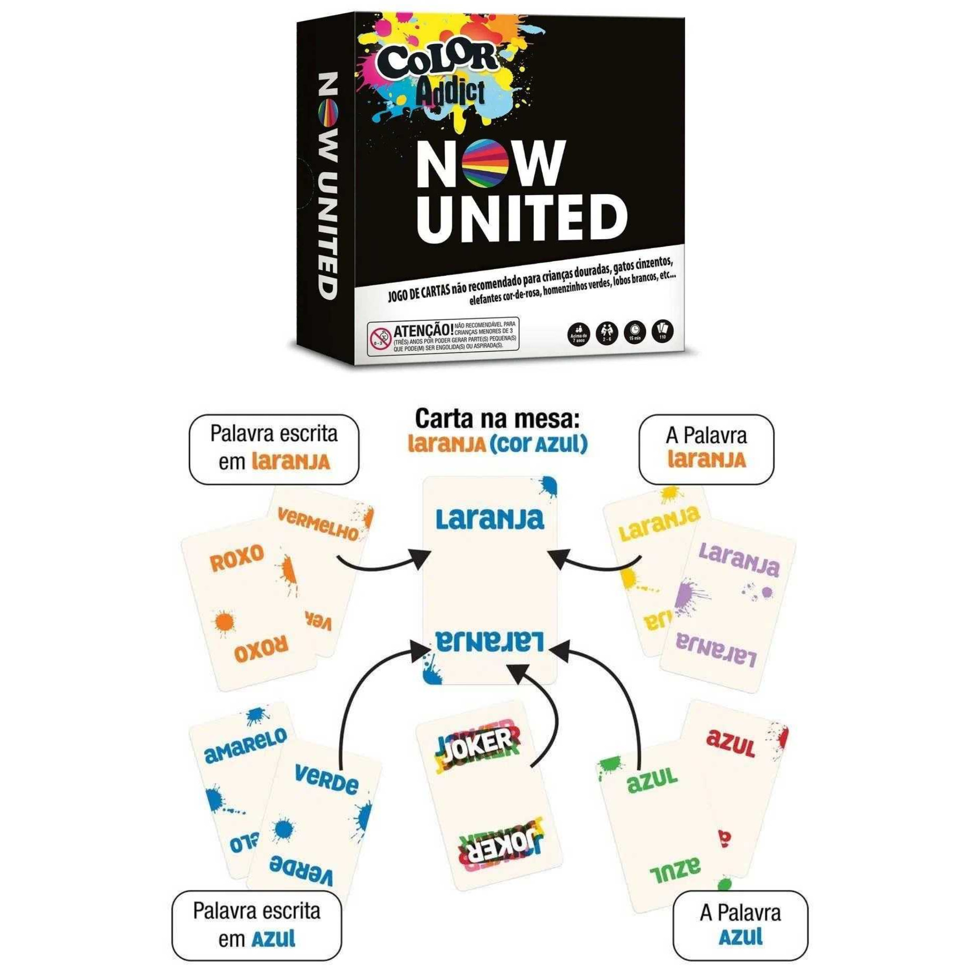 Jogo de Cartas Color Addict Now United 110 Cartas Copag - 85366