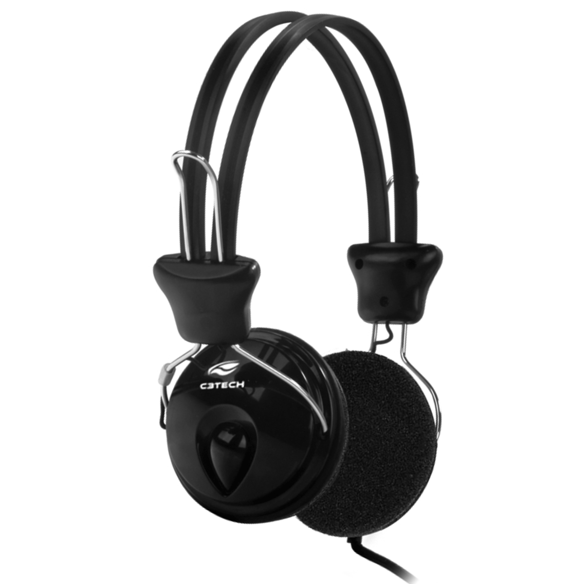 Fone de Ouvido Headset Tricerix P2 3,5mm Estéreo Microfone Integrado ao Cabo C3Tech - PH-80BK
