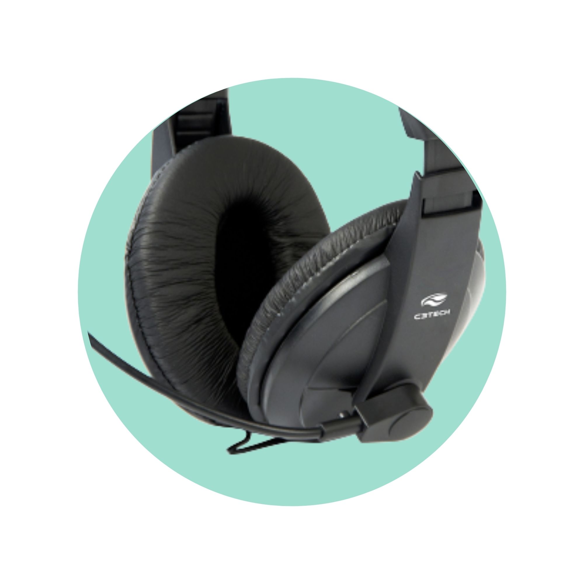 Fone de Ouvido Headset Com Microfone Voicer Comfort C3Tech - PH-60BK