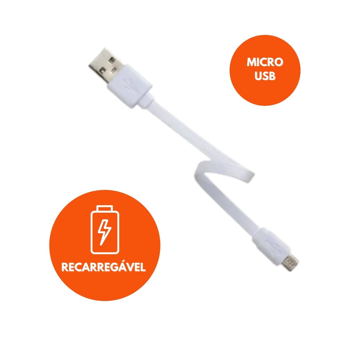 Farol Clip com Luz Dianteira 20L/ Traseiro 2L 200 mAh Usb Recarregável Bateria Até 12h Luz Branca e Vermelha Atrio BI187
