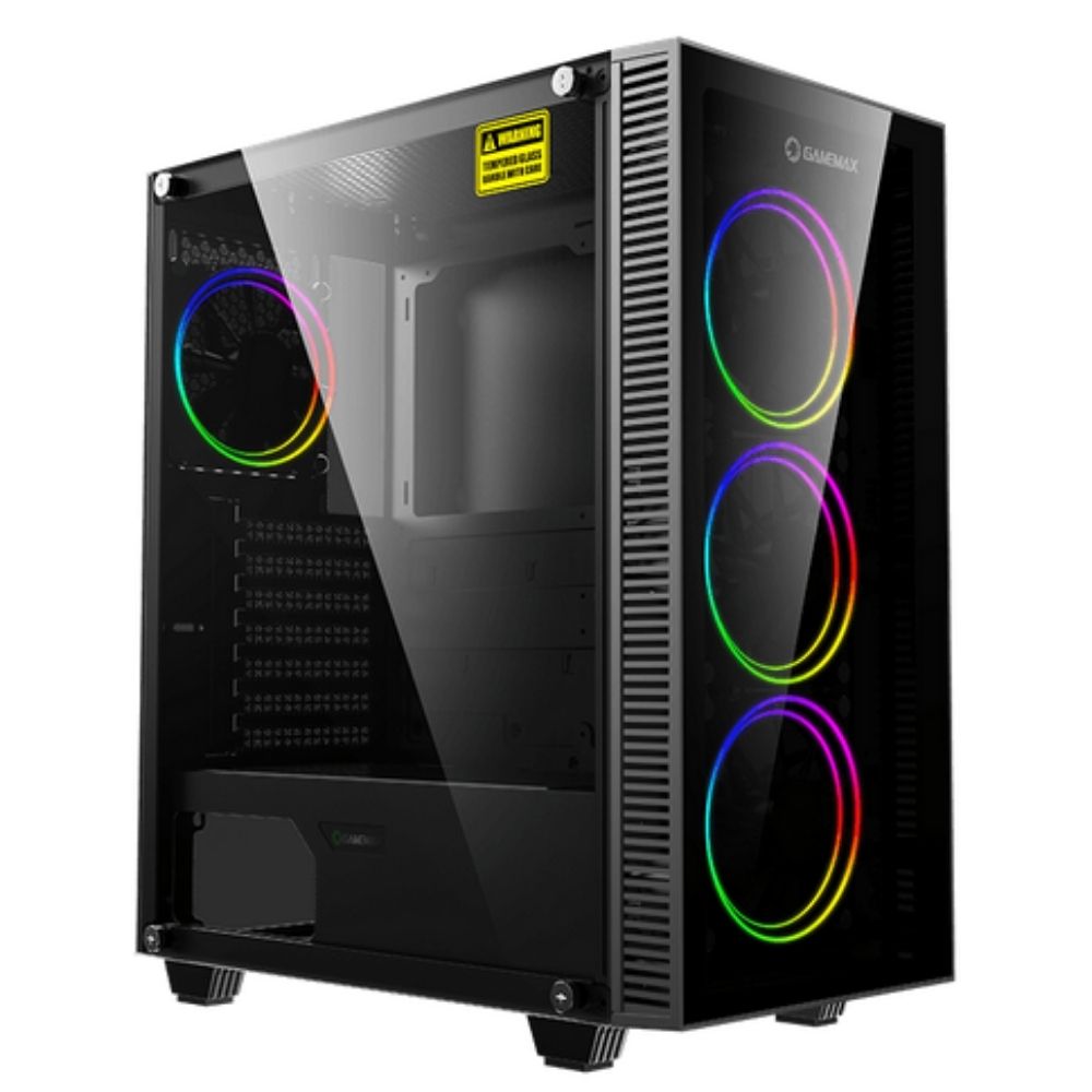 Gabinete Gamer Gamemax Draco XD Mid-Tower ATX, Vidro Temperado, RGB, Preto, Sem Fonte, 3 Fans-3603