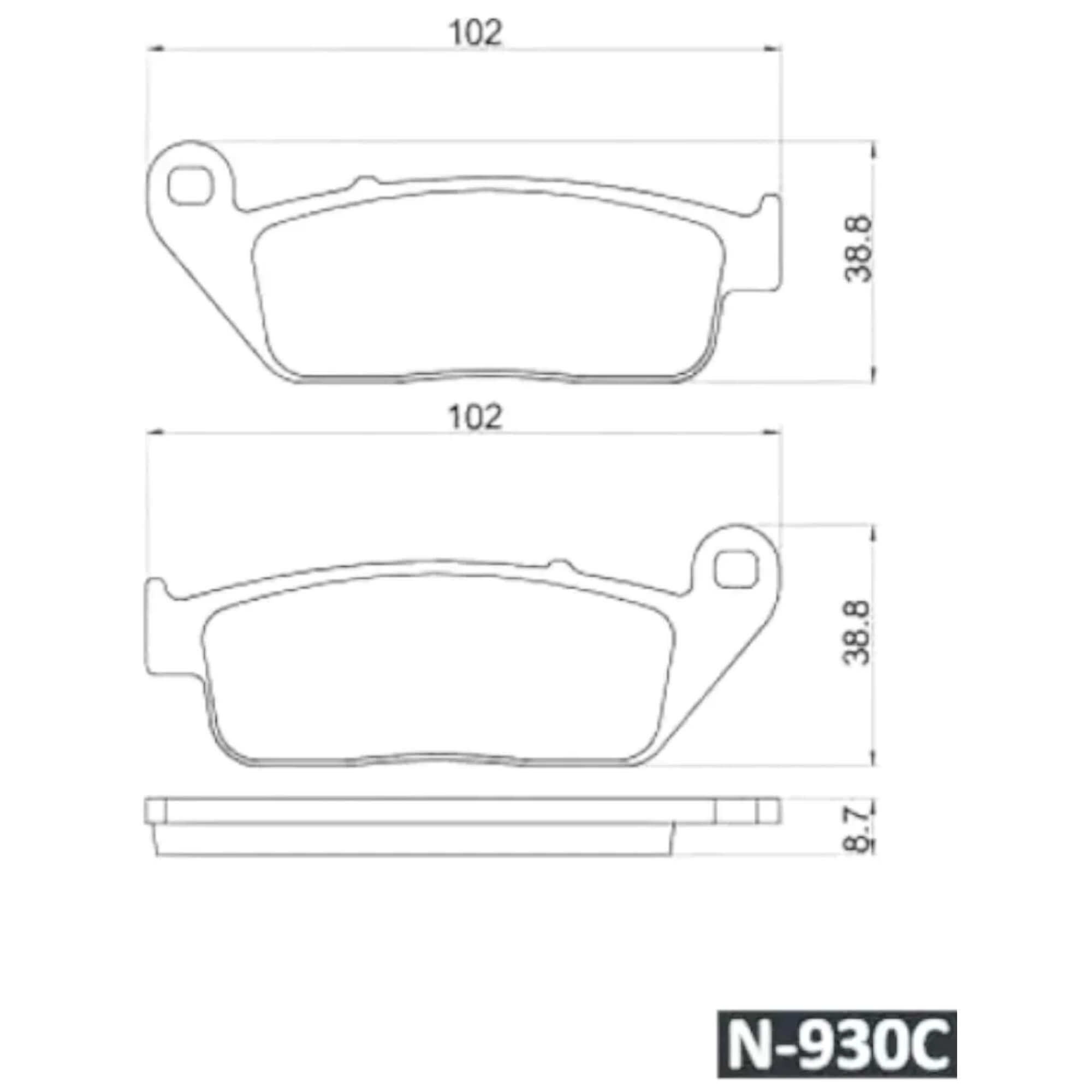 Conjunto de 2 Pastilhas Freio de Cerâmica da Linha Racing Extreme Cobreq - N0009300915