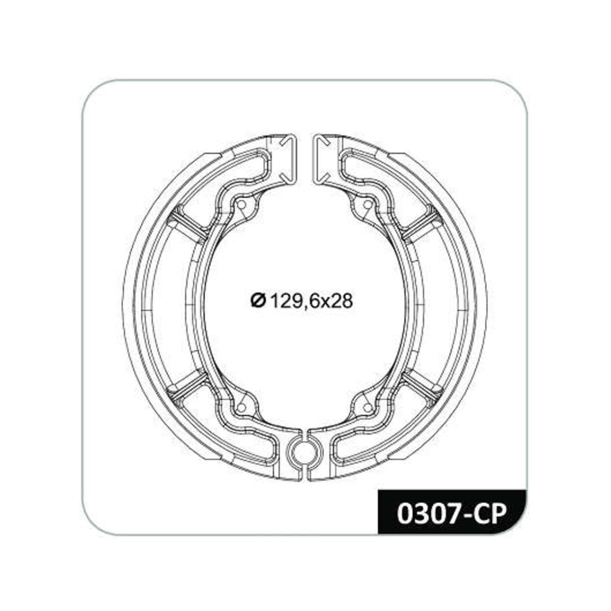 Sapata de Freio para Motos Brandy/Jialing e Yamaha D/T Cobreq - 0307-CP