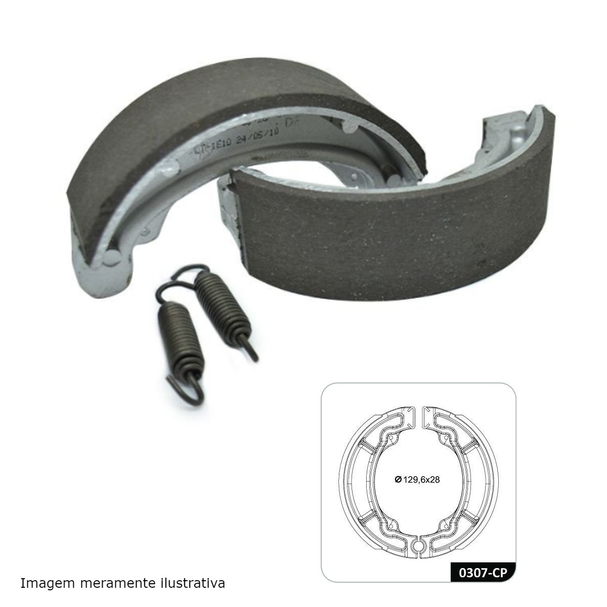 Sapata de Freio para Motos Brandy/Jialing e Yamaha D/T Cobreq - 0307-CP