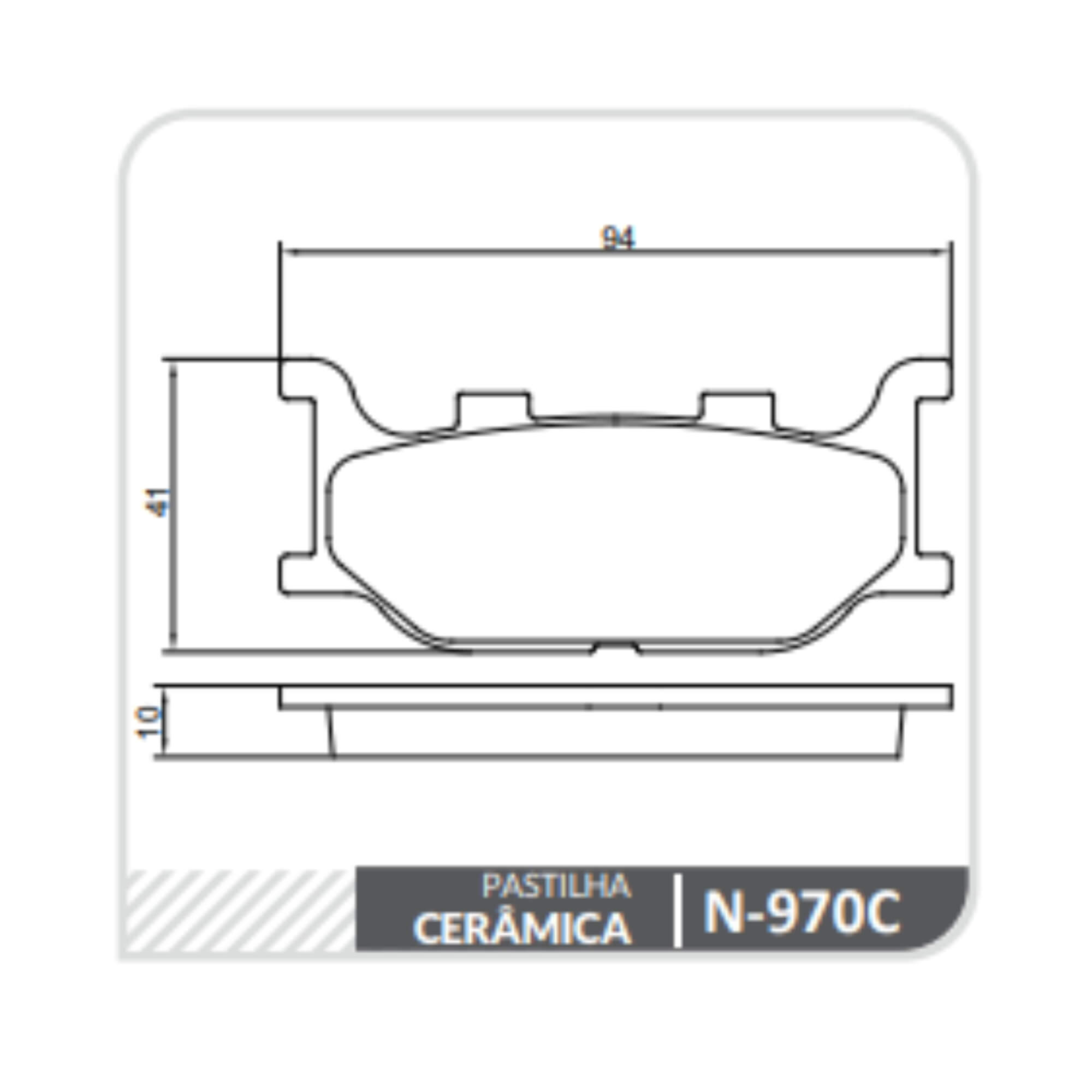 Conjunto Pastilhas de Freio Dianteiro Cerâmica N-970C Cobreq - N0009700015