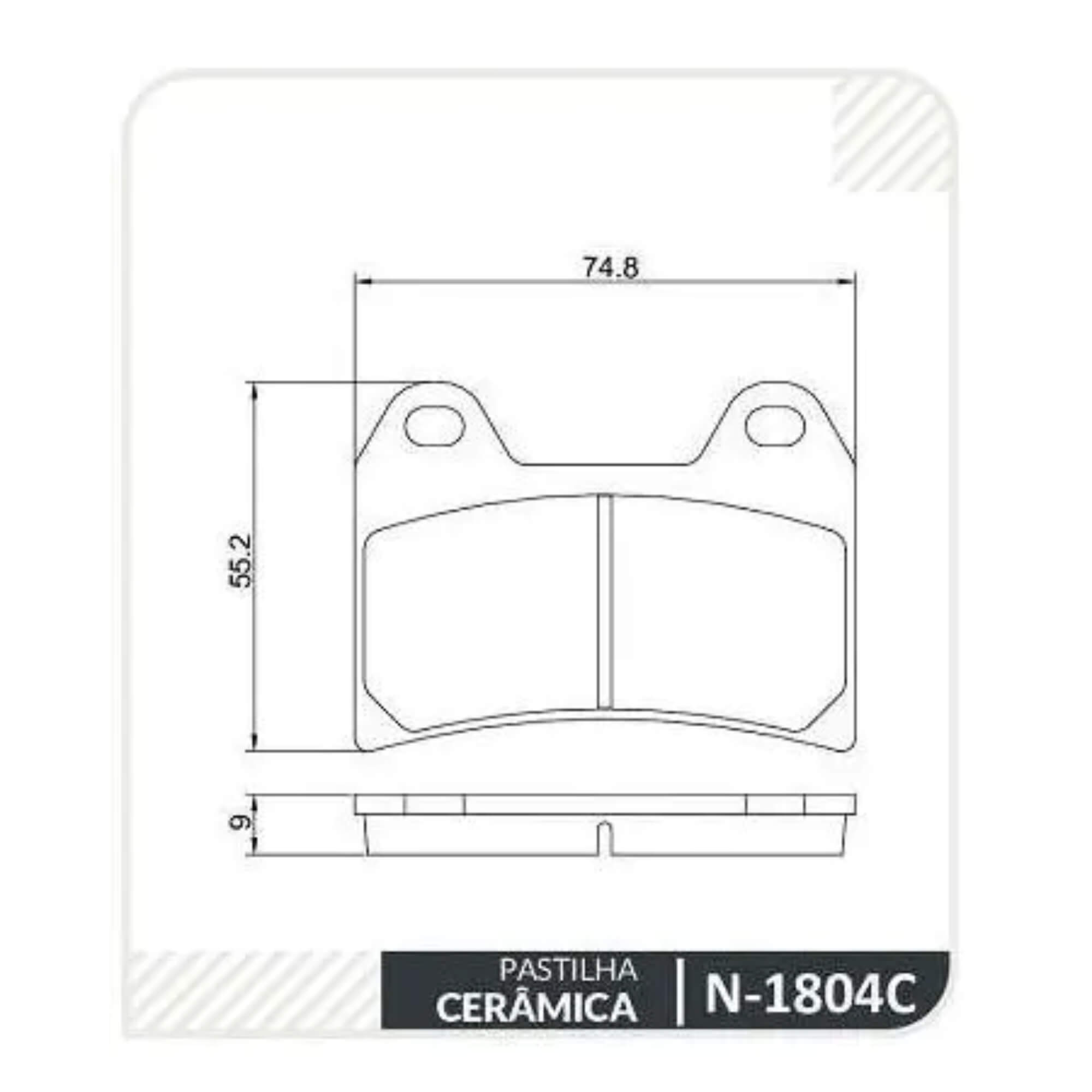 Conjunto Pastilhas de Freio Cerâmica Dianteira N-1804C Cobreq - N0018040015