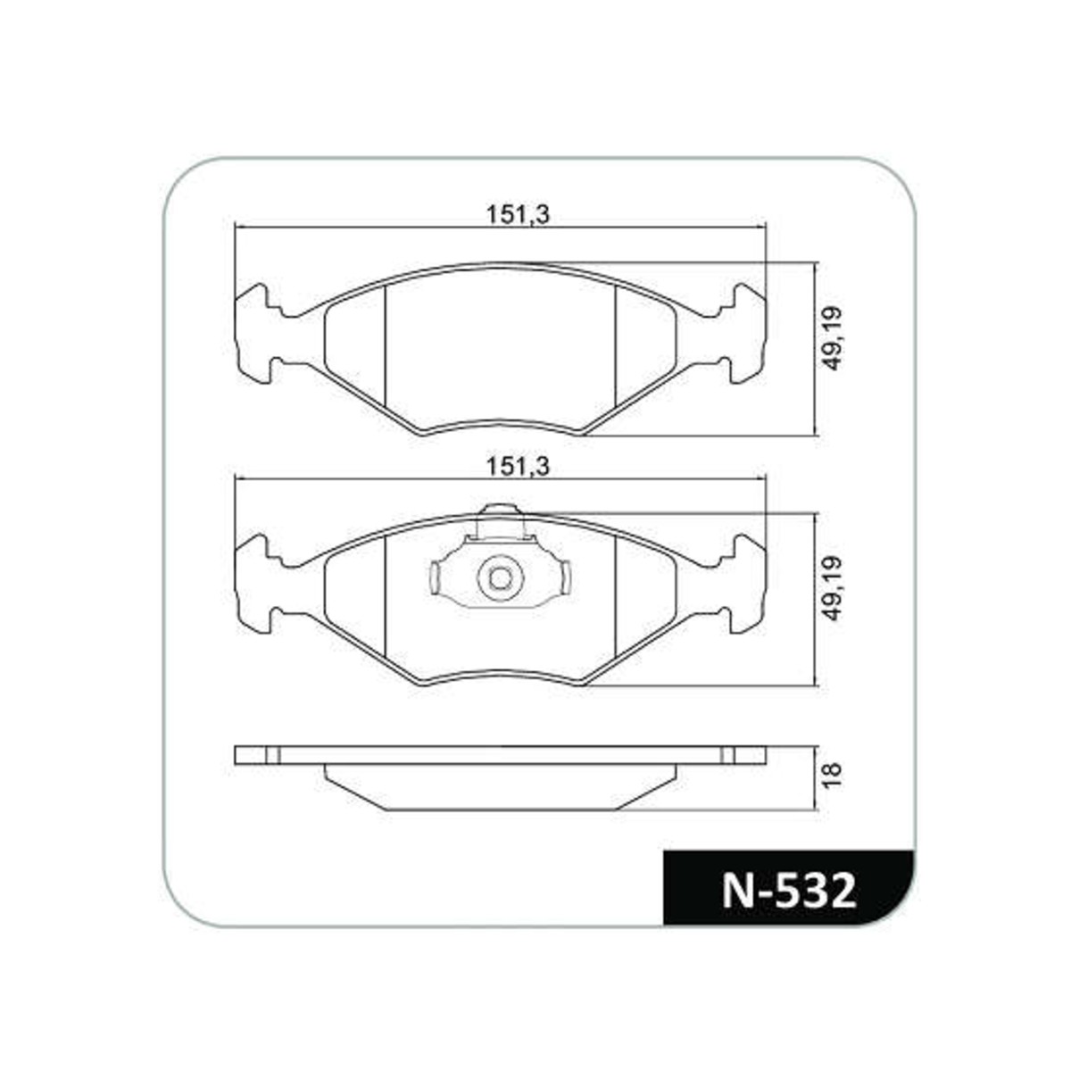 Conjunto Pastilhas de Freio Fiat Palio e Siena 1.0/1.3/1.4/1.5/1.6 Cobreq - N-532