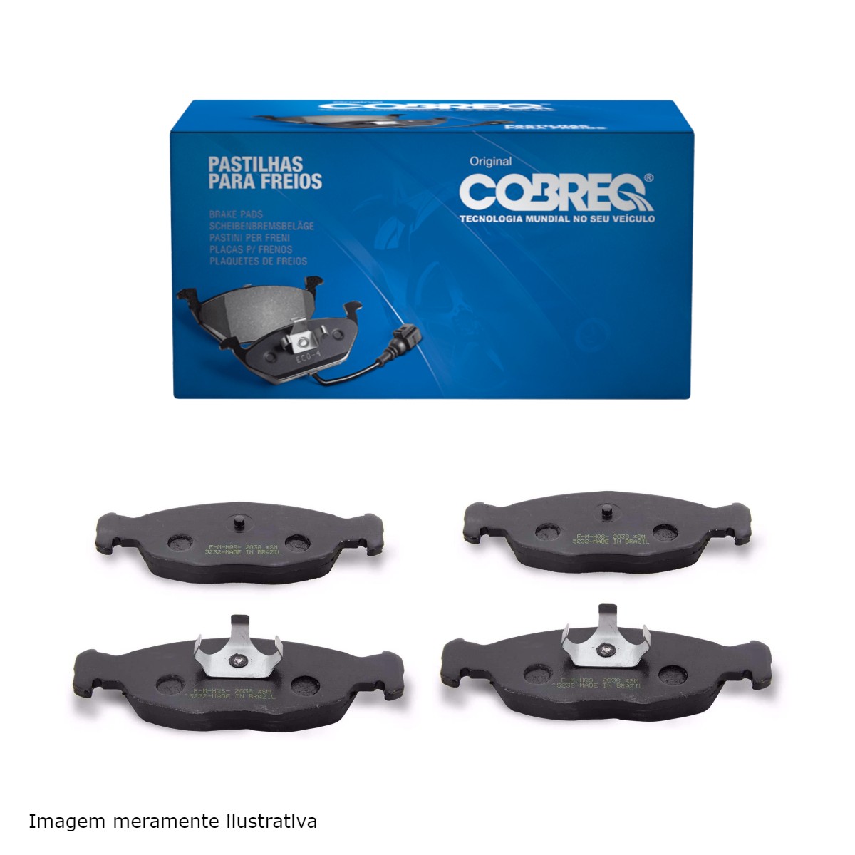 Conjunto Pastilhas de Freio Chevrolet Celta/Classic/Corsa/Prisma/Tigra Cobreq - N-324