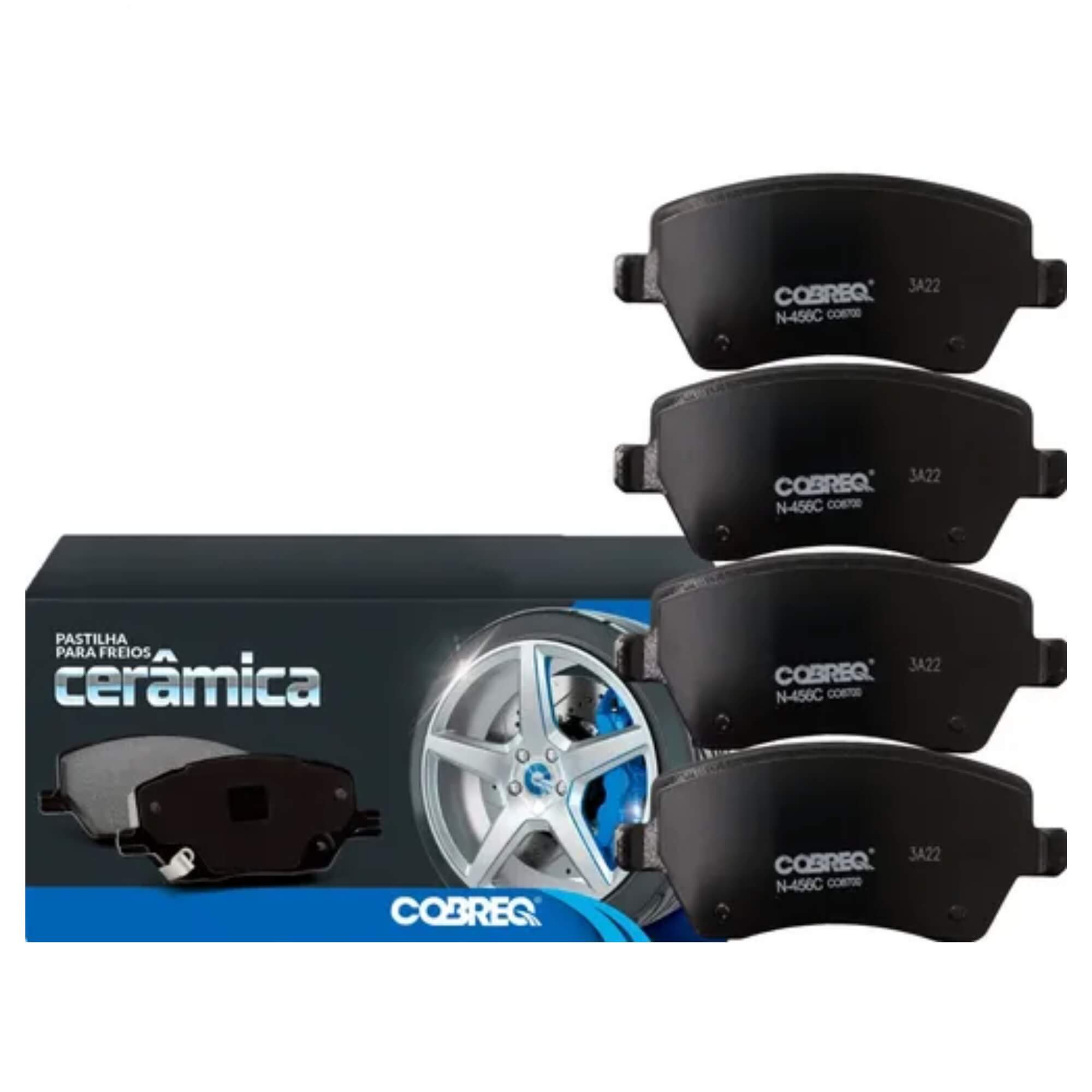 Conjunto Pastilha de Freio Dianteiro Cerâmica N-456C Cobreq - N0004560015