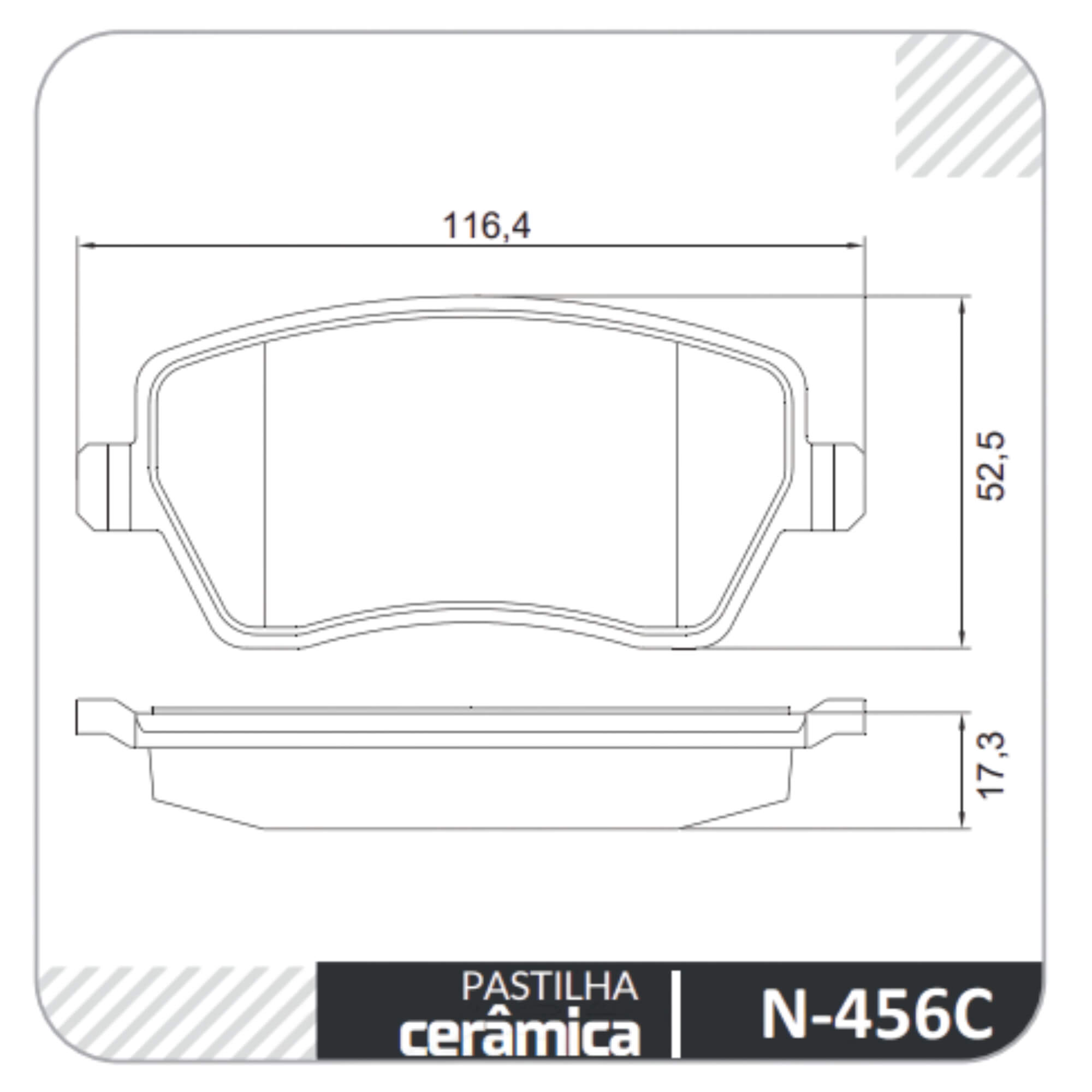Conjunto Pastilha de Freio Dianteiro Cerâmica N-456C Cobreq - N0004560015