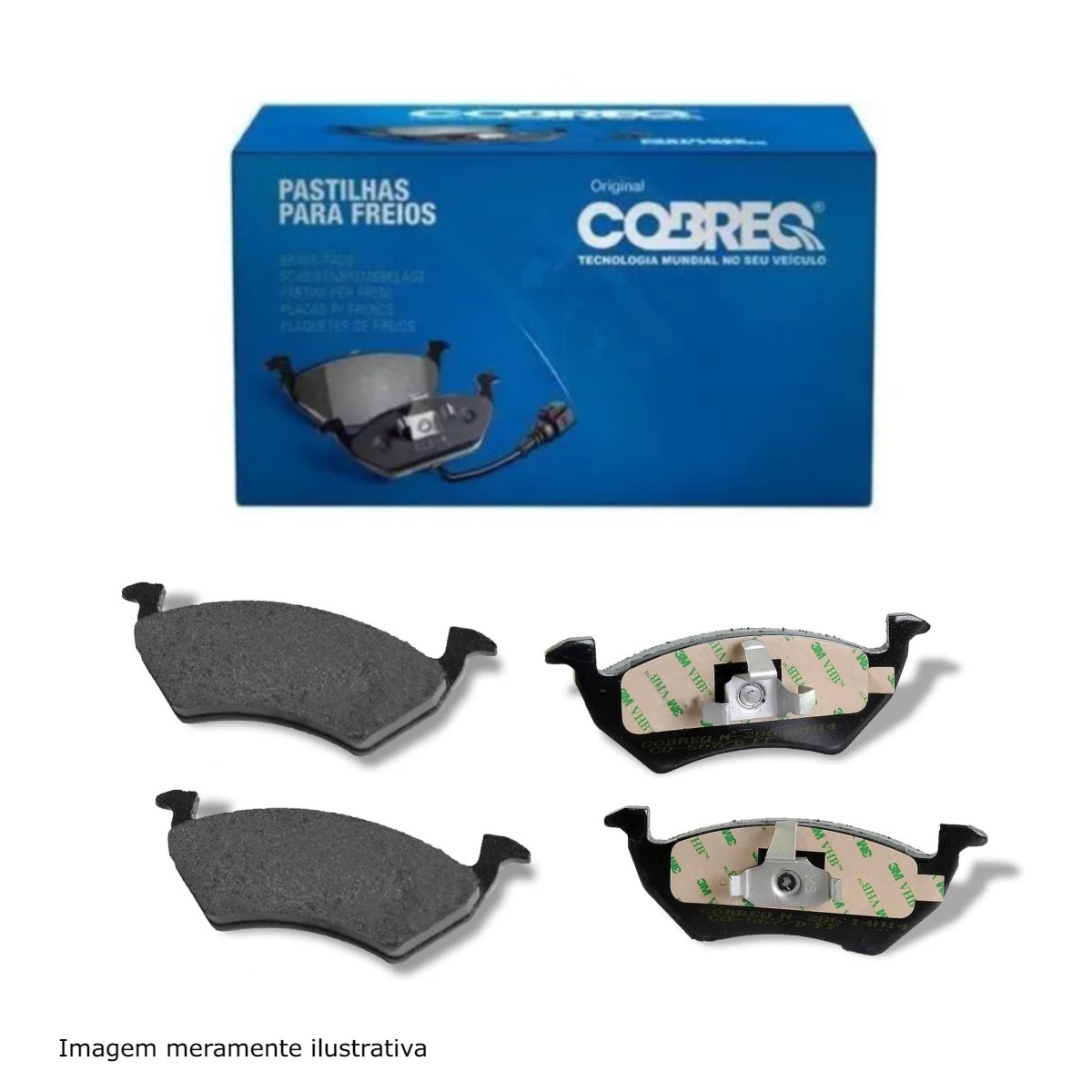 Conjunto Pastilhas de Freio Volkswagen Gol/Parati/Saveiro/Voyage Cobreq - N-286