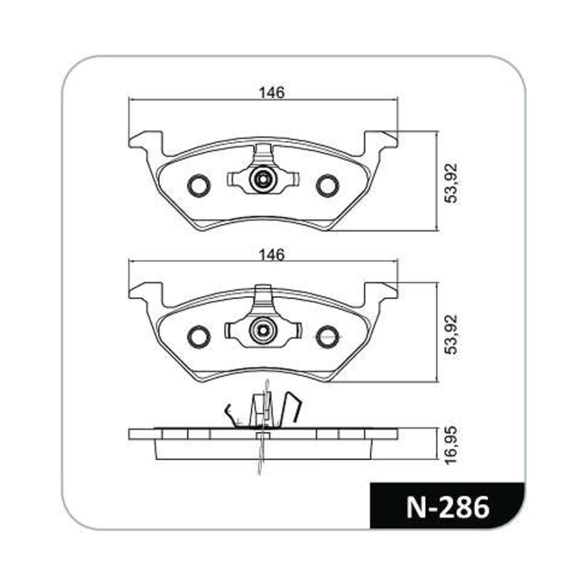 Conjunto Pastilhas de Freio Volkswagen Gol/Parati/Saveiro/Voyage Cobreq - N-286