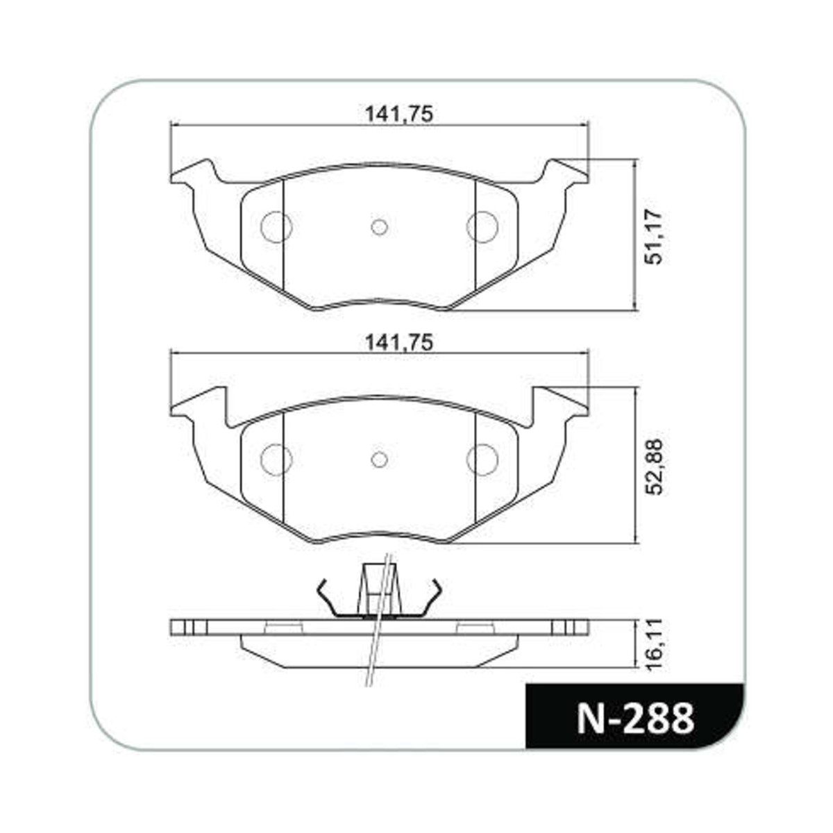 Conjunto Pastilhas de Freio Volkswagen Gol/Parati/Saveiro/Voyage Cobreq - N-288