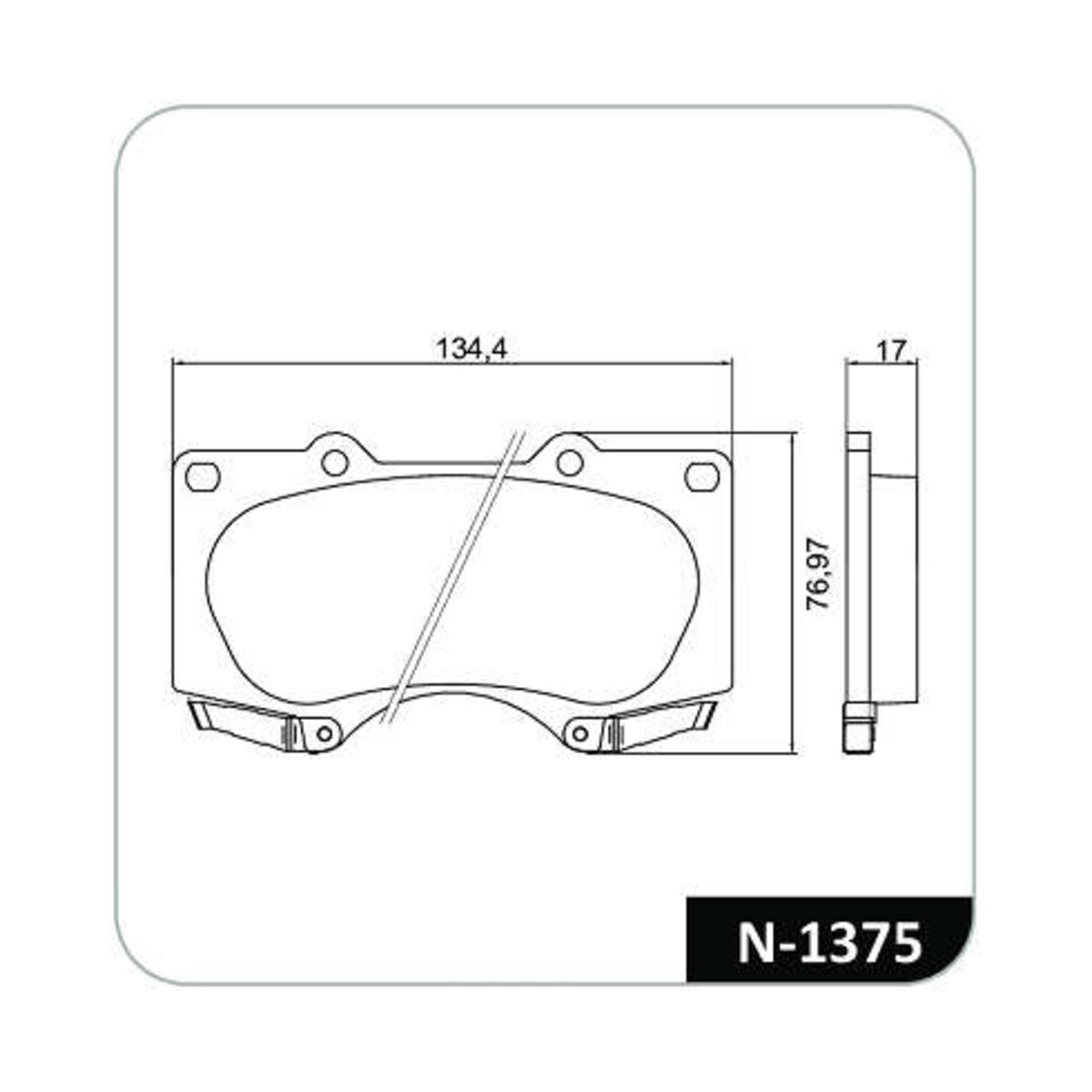 Conjunto Pastilhas de Freio Lexus/Mitsubishi/Toyota Cobreq - N-1375