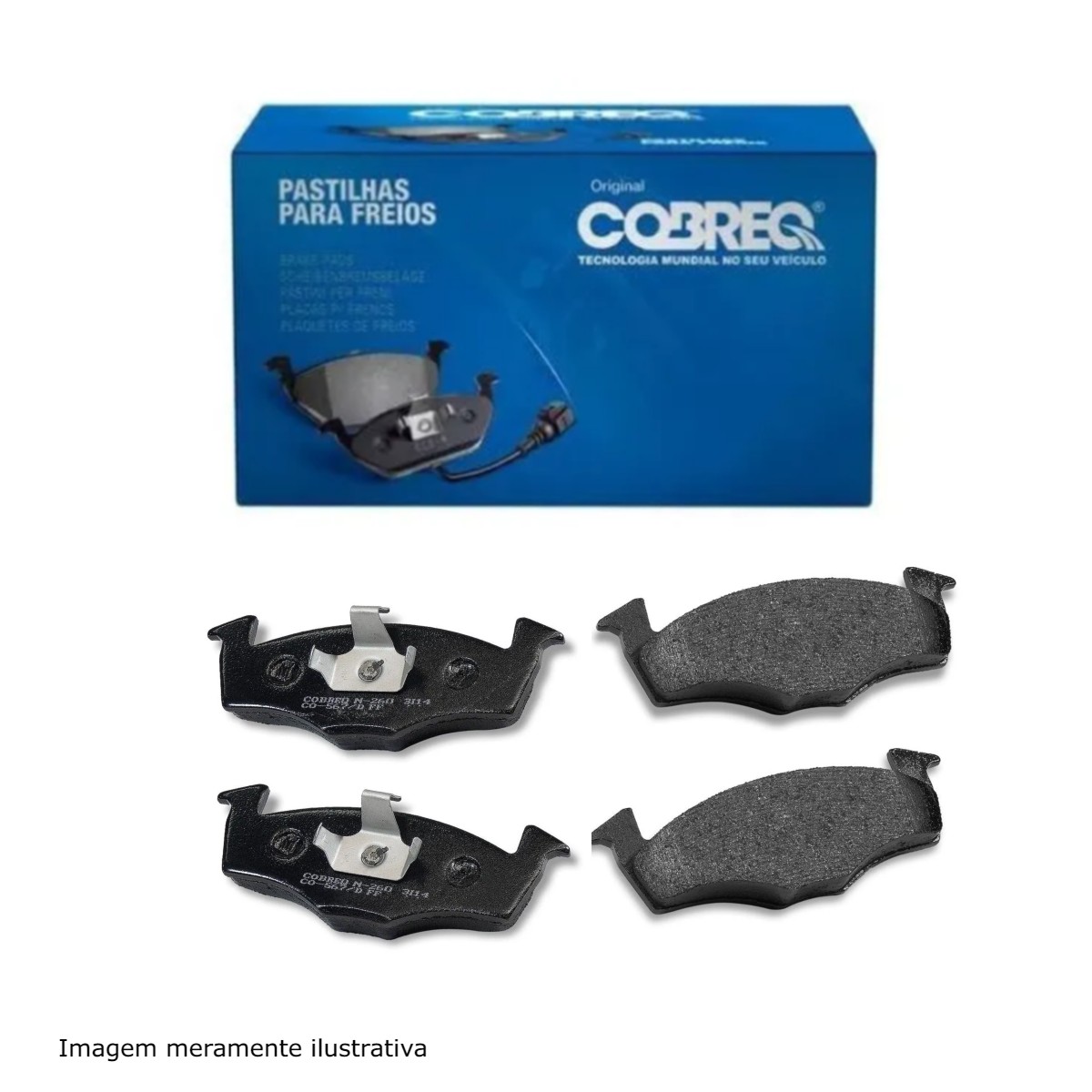 Conjunto Pastilhas de Freio Skoda Fabia e Volkswagen Fox/Gol/Polo/Saveiro/Voyage Cobreq - N-260