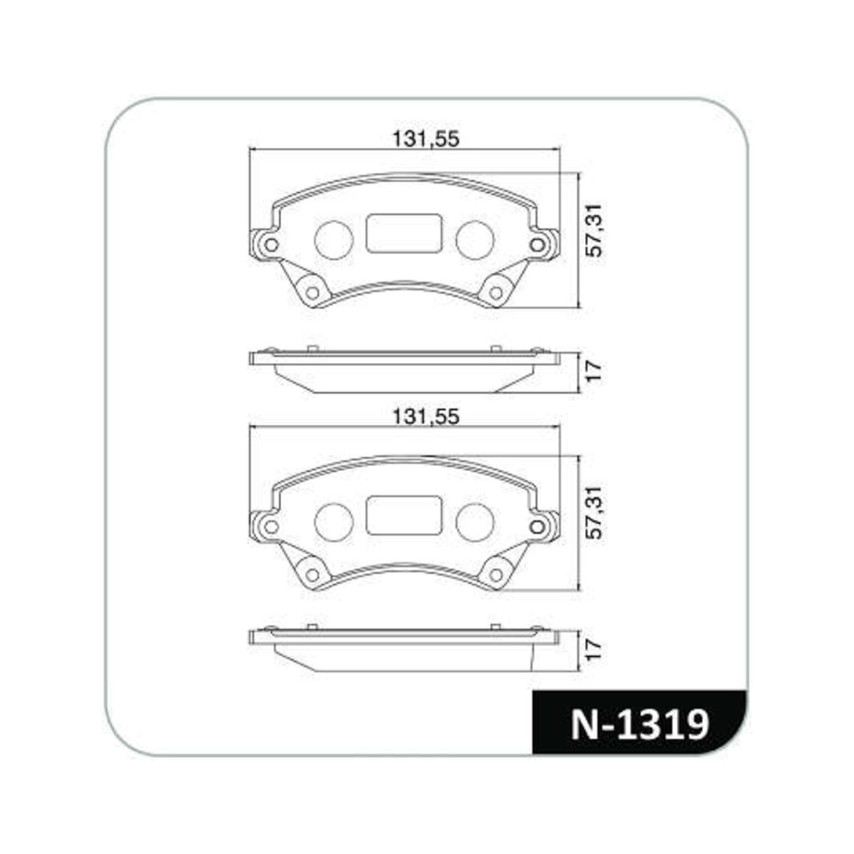 Conjunto Pastilhas de Freio Toyota Corolla 1.4/1.6/1.8 Cobreq - N-1319