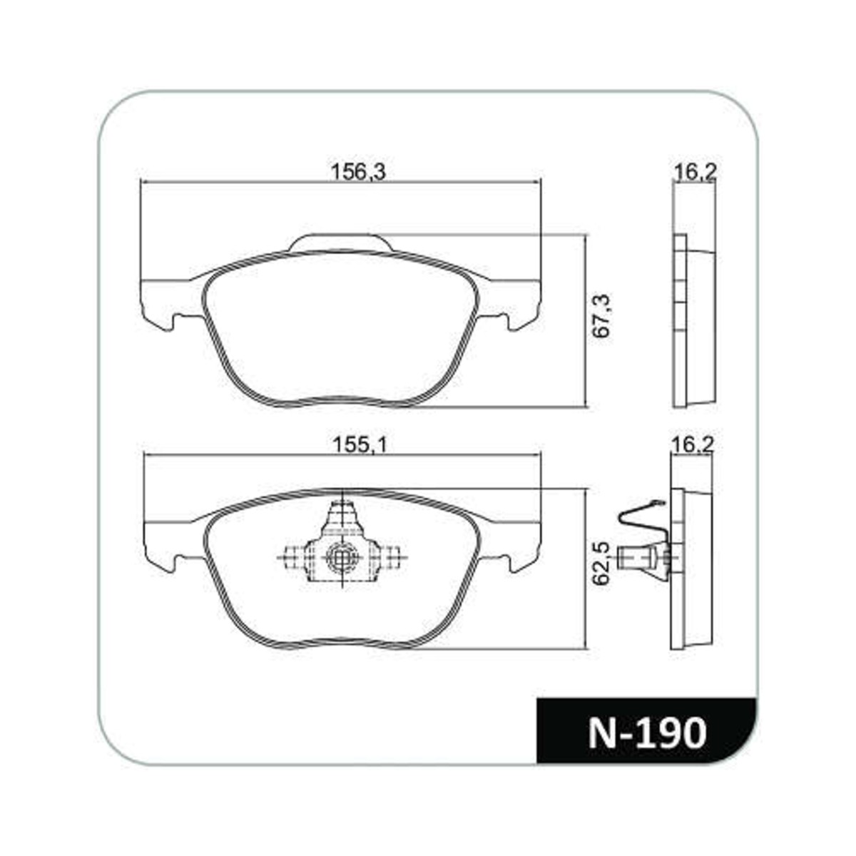 Conjunto Pastilhas de Freio Ford/Mazda/Volvo Cobreq - N-190