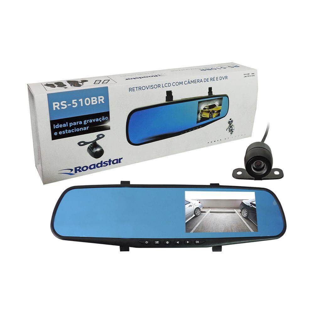 COMP Kit 10 Retrovisor Roadstar TELA 4.3" + 10 cartões de memória