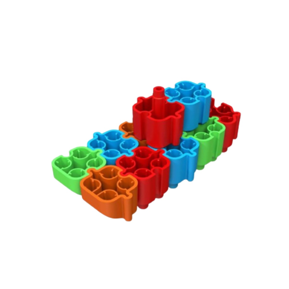 Brinquedo de Montar Macios Kit 20 peças Brinquedo Educativo Playou - PA1001