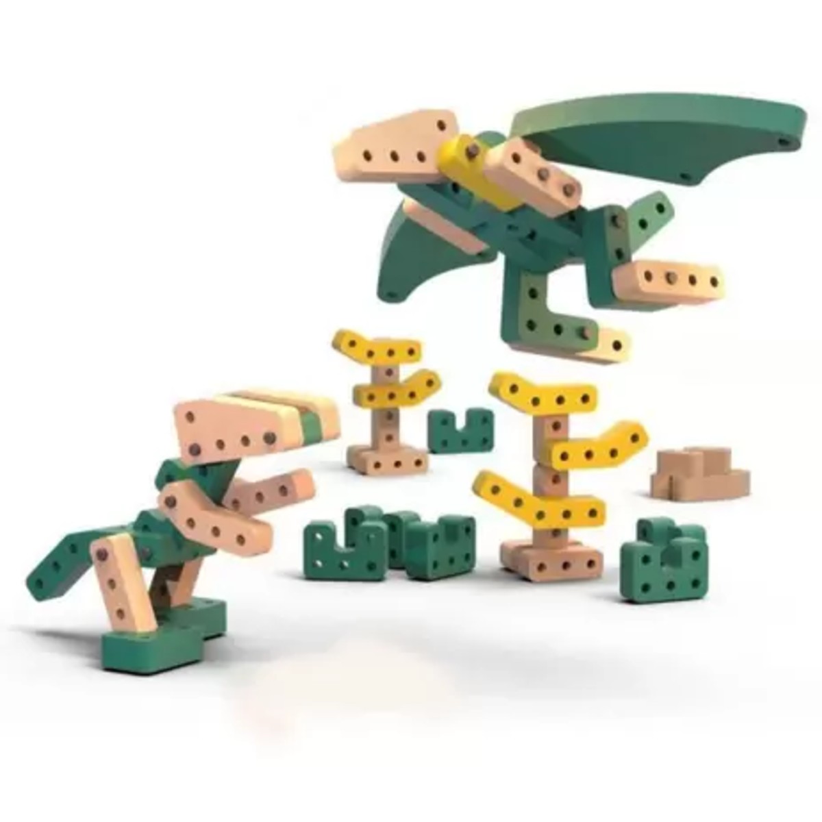 Brinquedo de Montar Invent Mais Dino Zas 37 Peças Playou - PA2002