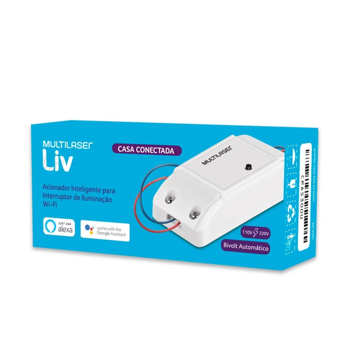 Acionador Inteligente Para Interruptor de Iluminação Wi-Fi Multilaser Liv - SE234