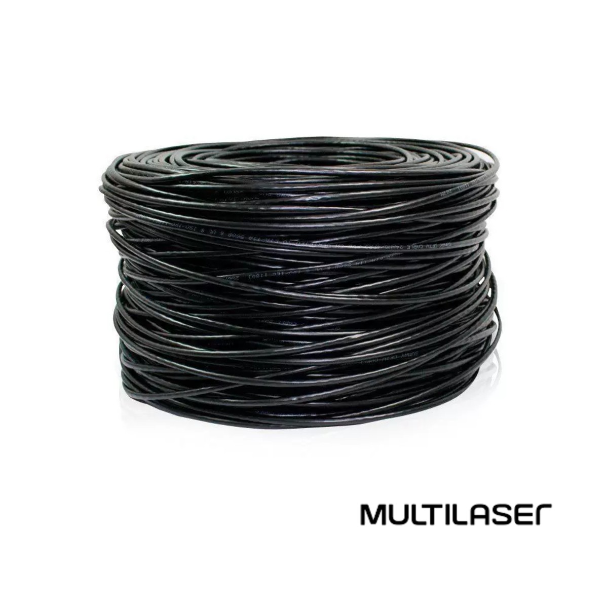 Cabo de Rede Preto de Par Trançado para CFTV e Alarme 300 Metros 0,41mm Multilaser - SE326