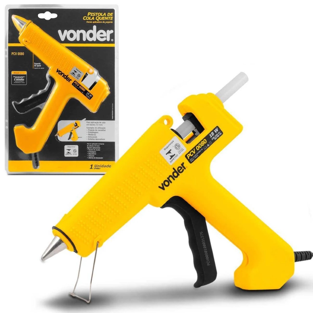 Pistola de cola Quente PCV 0080 18W Bivolt Vonder - 30.99.100.080