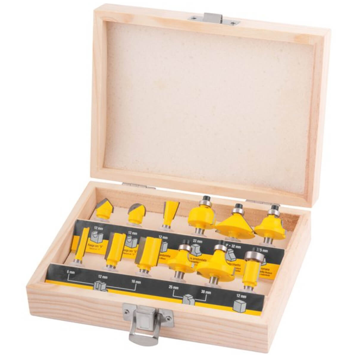 Jogo Kit De Fresa Para Madeira Com 12 Peças Vonder - 5314120120