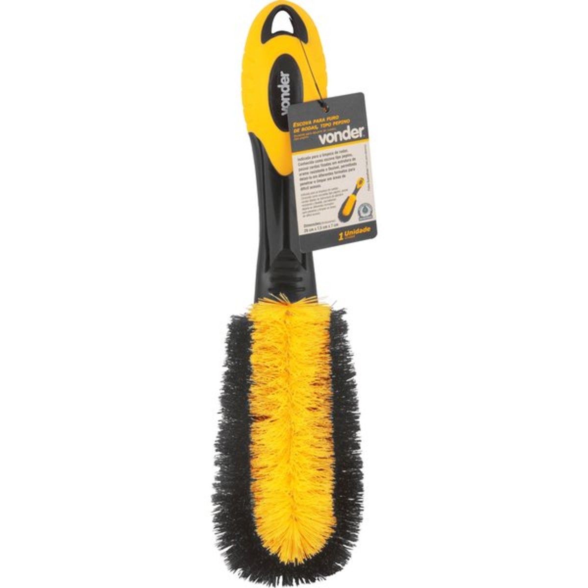 Escova Tipo Pepino para Furo de Rodas de Carro Cerdas Nylon Vonder - 63.64.029.075