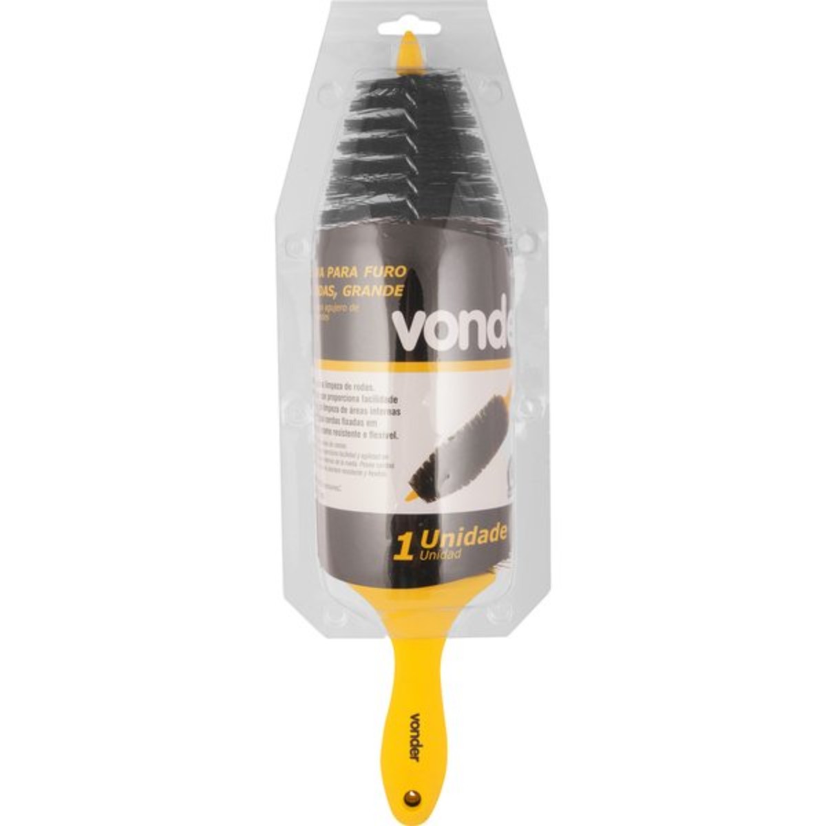 Escova Grande para Furo de Rodas Automotivo Vonder Cerdas Nylon - 63.64.040.009