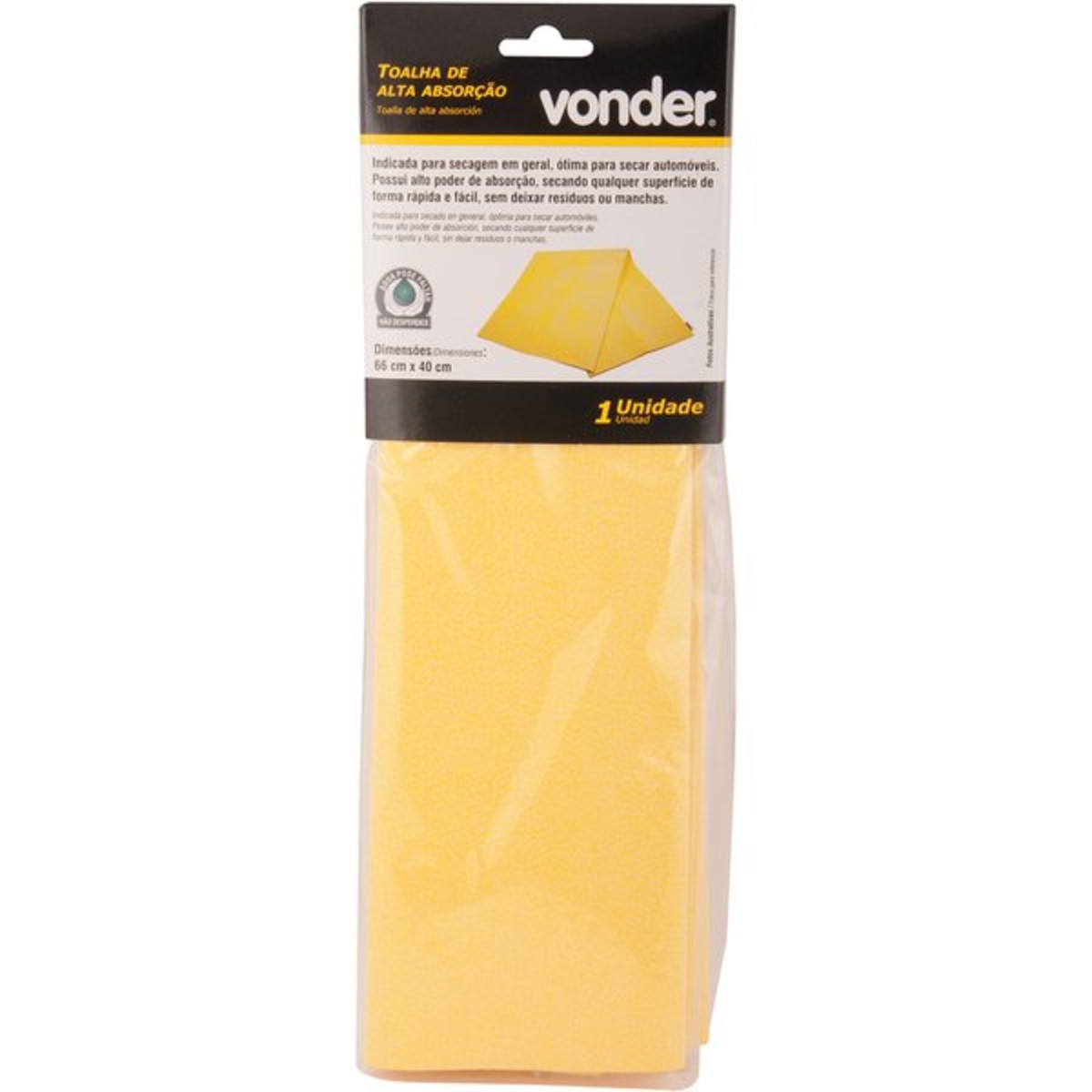 Toalha de Alta Absorção 66 x 40 cm Vonder - 63.64.066.040
