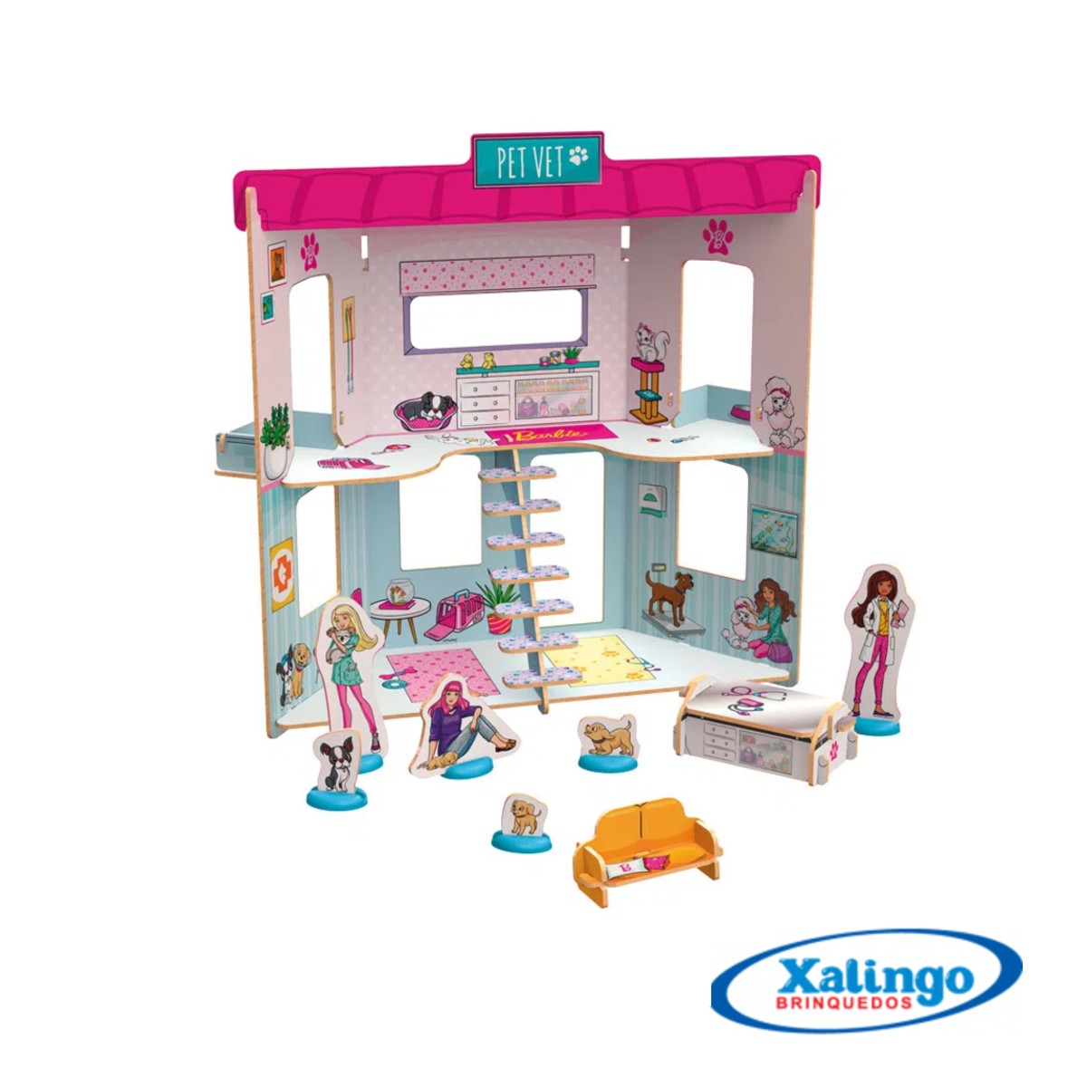 Brinquedo Barbie Playset Pet Vet Xalingo - 2319.8