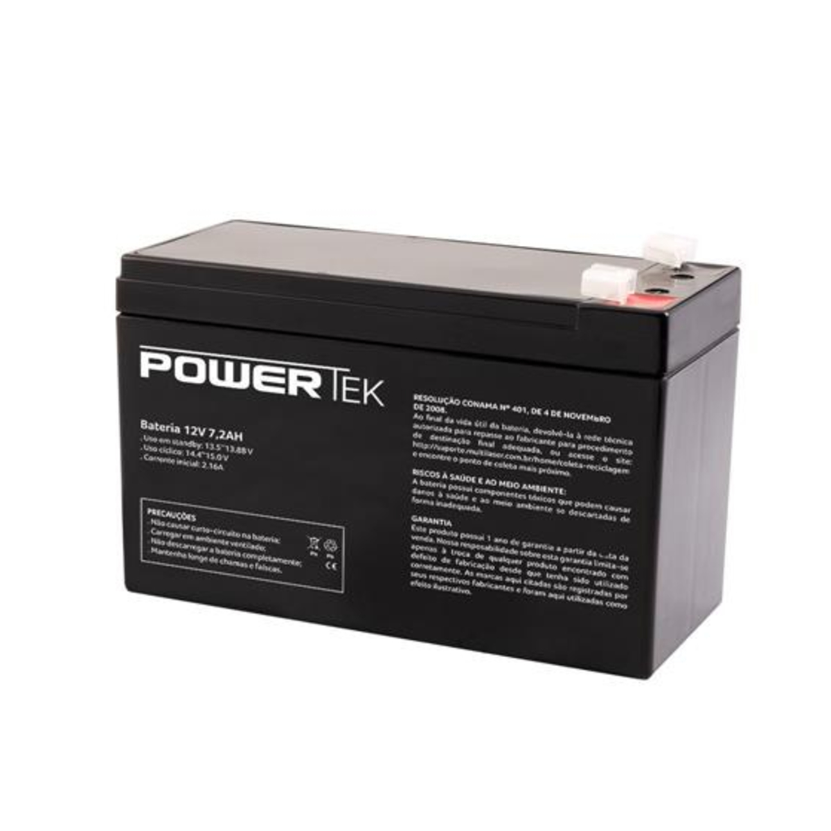 Bateria Selada para Nobreak/CFTV 12V 7.2AH Powertek - EN014