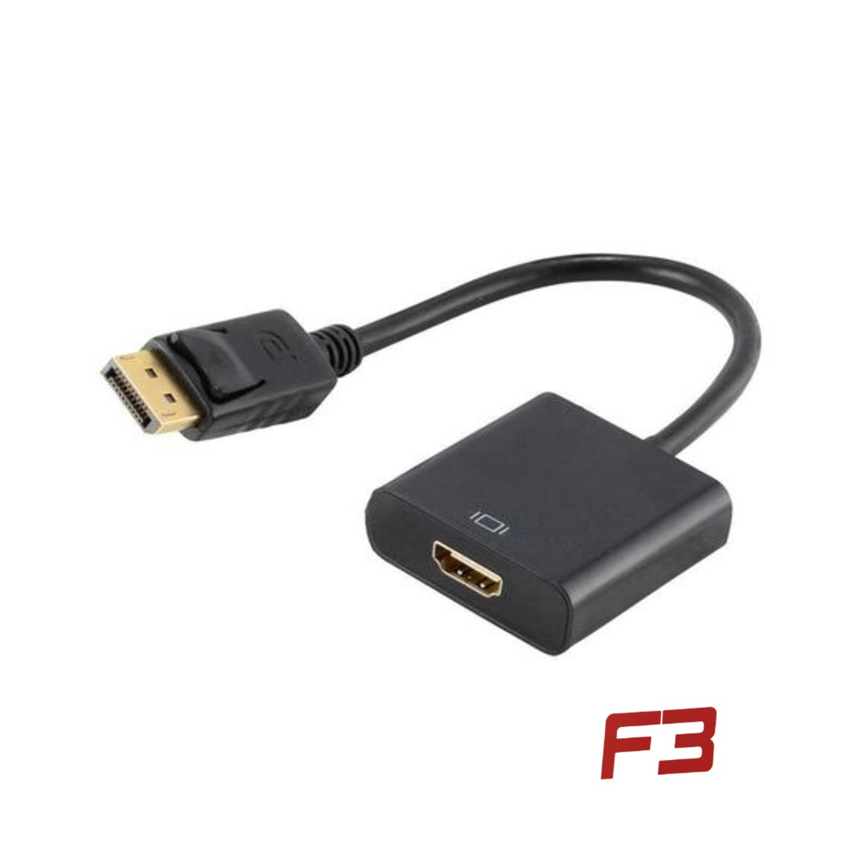 Cabo Adaptador Conversor Displayport 18cm para HDMI Fêmea F3 - JC-CB-DMI