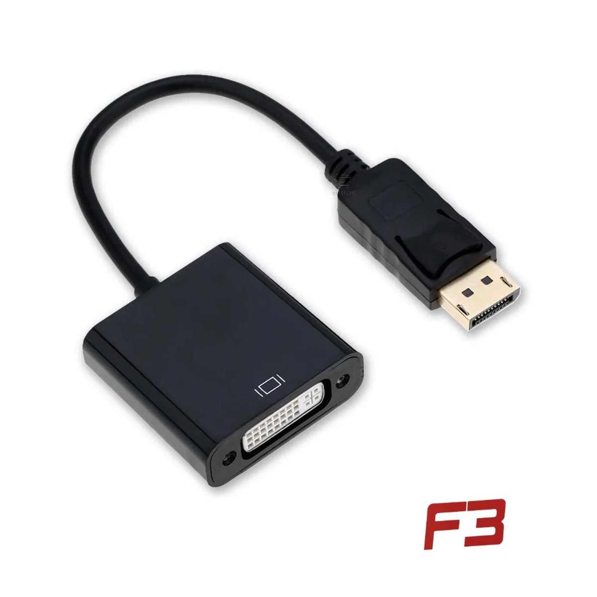 Cabo Adaptador Conversor Displayport para DVI-I 20cm F3 - JC-CB-DDVI