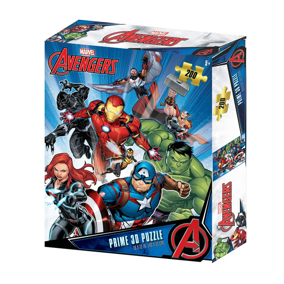 Brinquedo Quebra-Cabeça 3D Os Vingadores Zipper Box 200 Peças Multilaser - BR1313