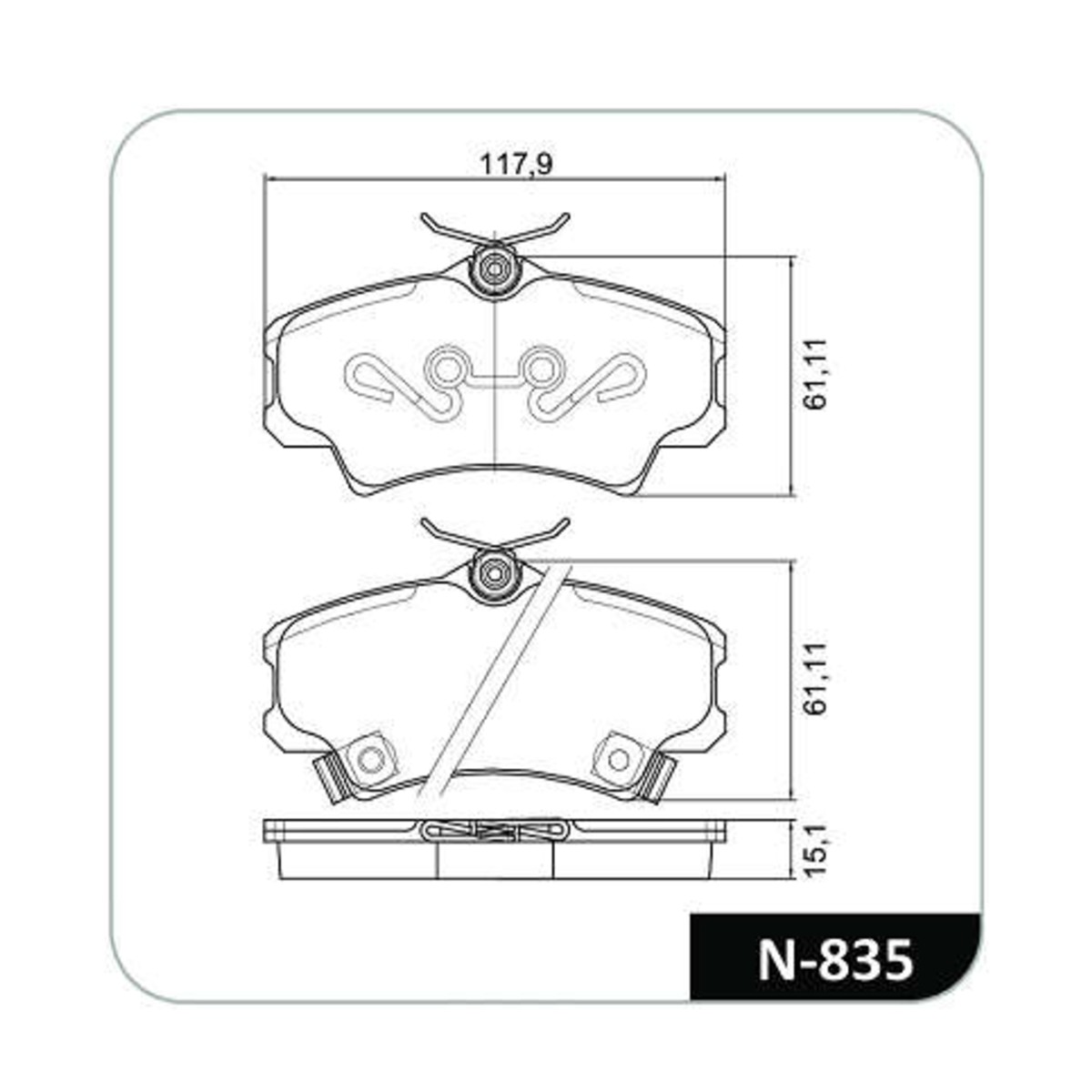 Conjunto Pastilhas de Freio Honda Civic 1.6/1.7/1.8 Cobreq - N-835