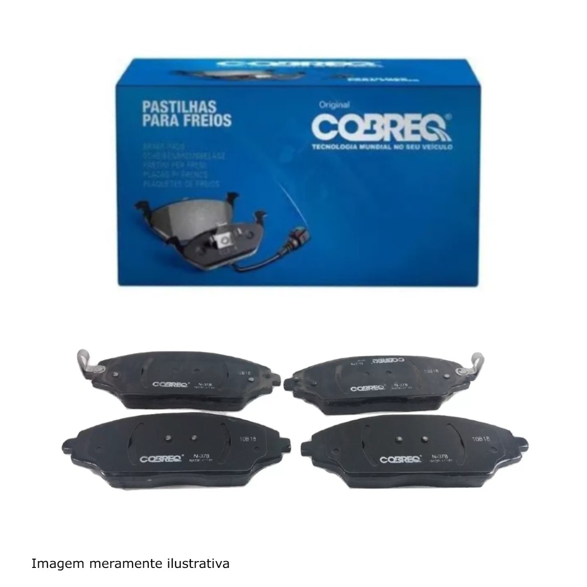 Conjunto Pastilhas de Freio Chevrolet AVEO/Cobalt/Sonic/SPIN Cobreq - N-378
