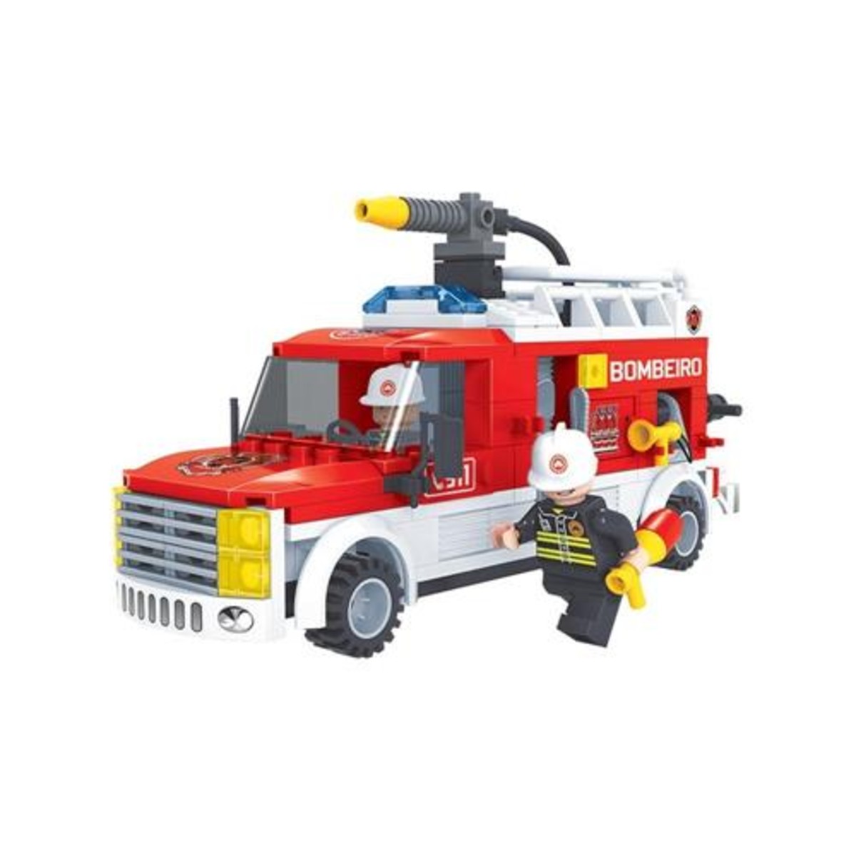 Brinquedo de Montar Bombeiros Caminhâo 207 Peças Xalingo - 0259.8