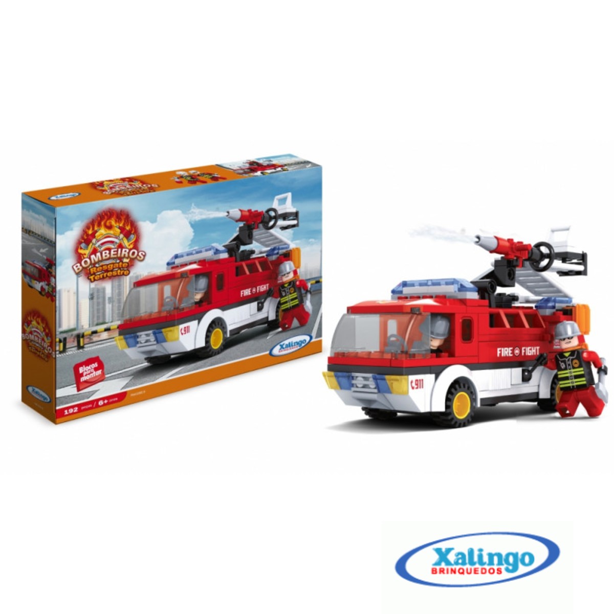 Brinquedo de Montar Resgate Terrestre 192 Peças Xalingo - 0260.9