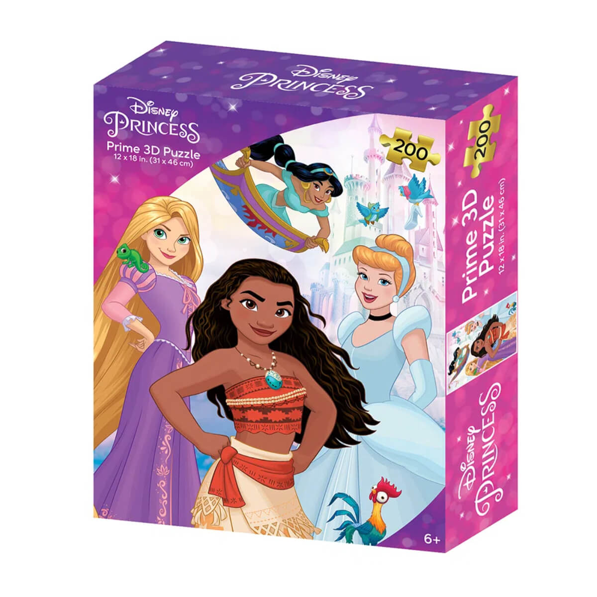 Brinquedo Quebra-Cabeça 3D Princesas Zipper Box 200 Peças Multikids - BR1315