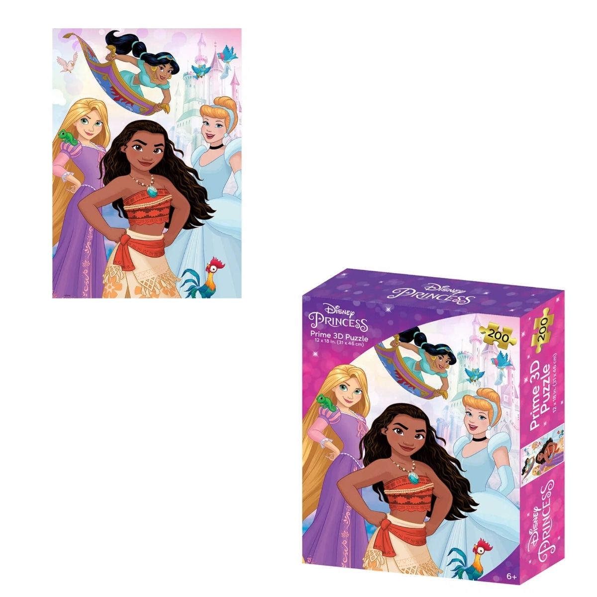 Brinquedo Quebra-Cabeça 3D Princesas Zipper Box 200 Peças Multikids - BR1315